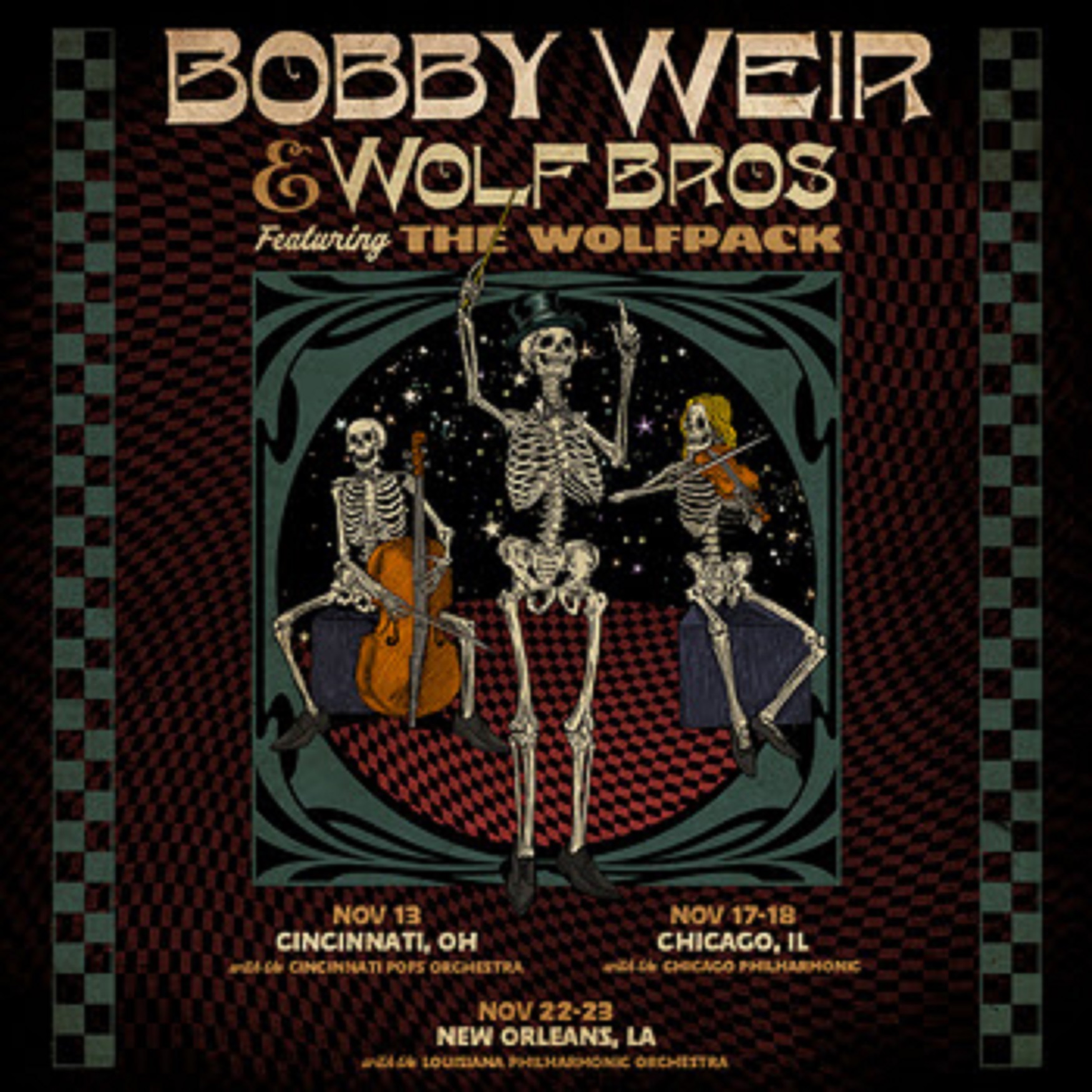 Bobby Weir & Wolf Bros featuring the Wolfpack confirm new fall symphony dates this November