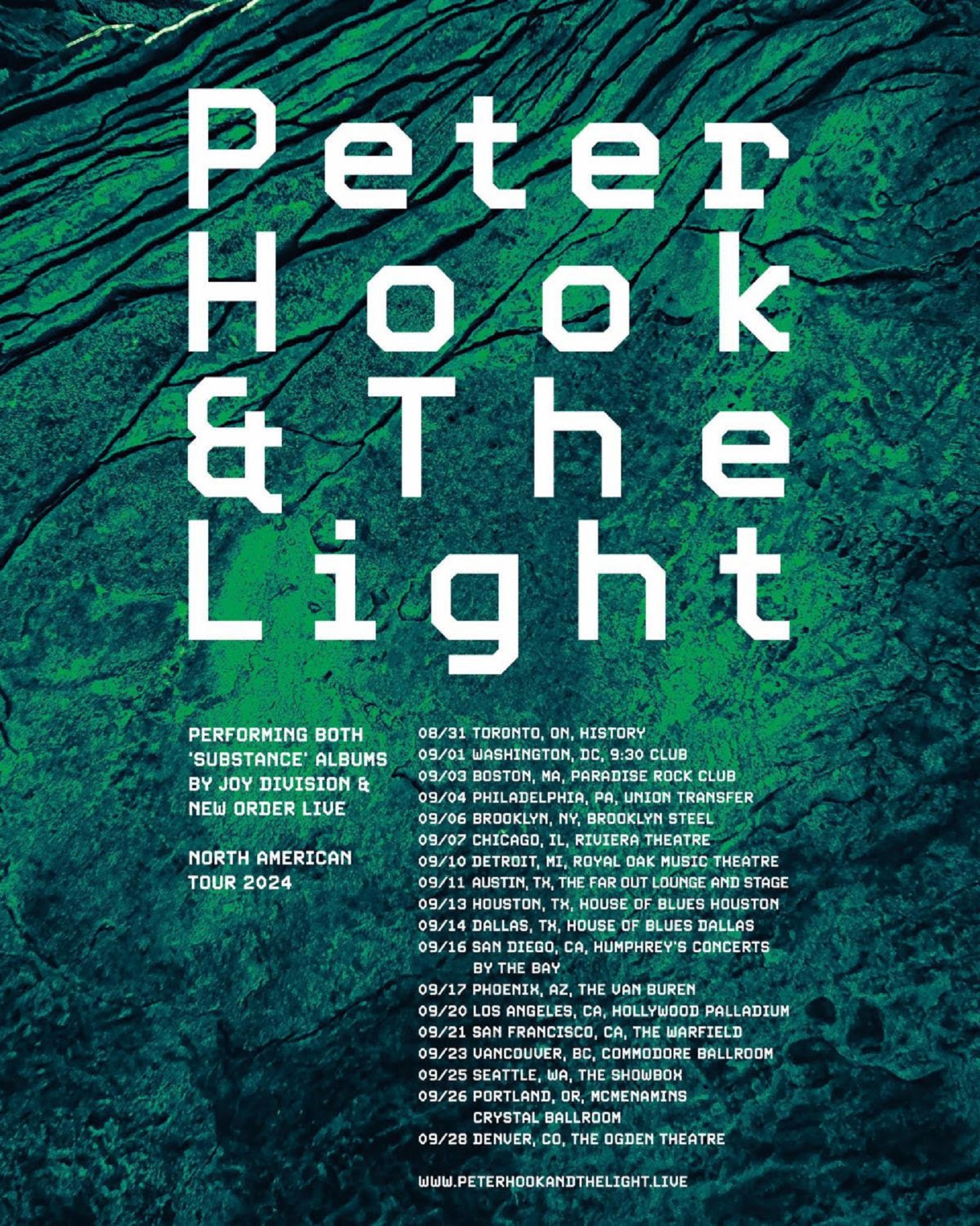 Peter Hook & The Light Kick Off 2024 North American Tour August 31 In Toronto
