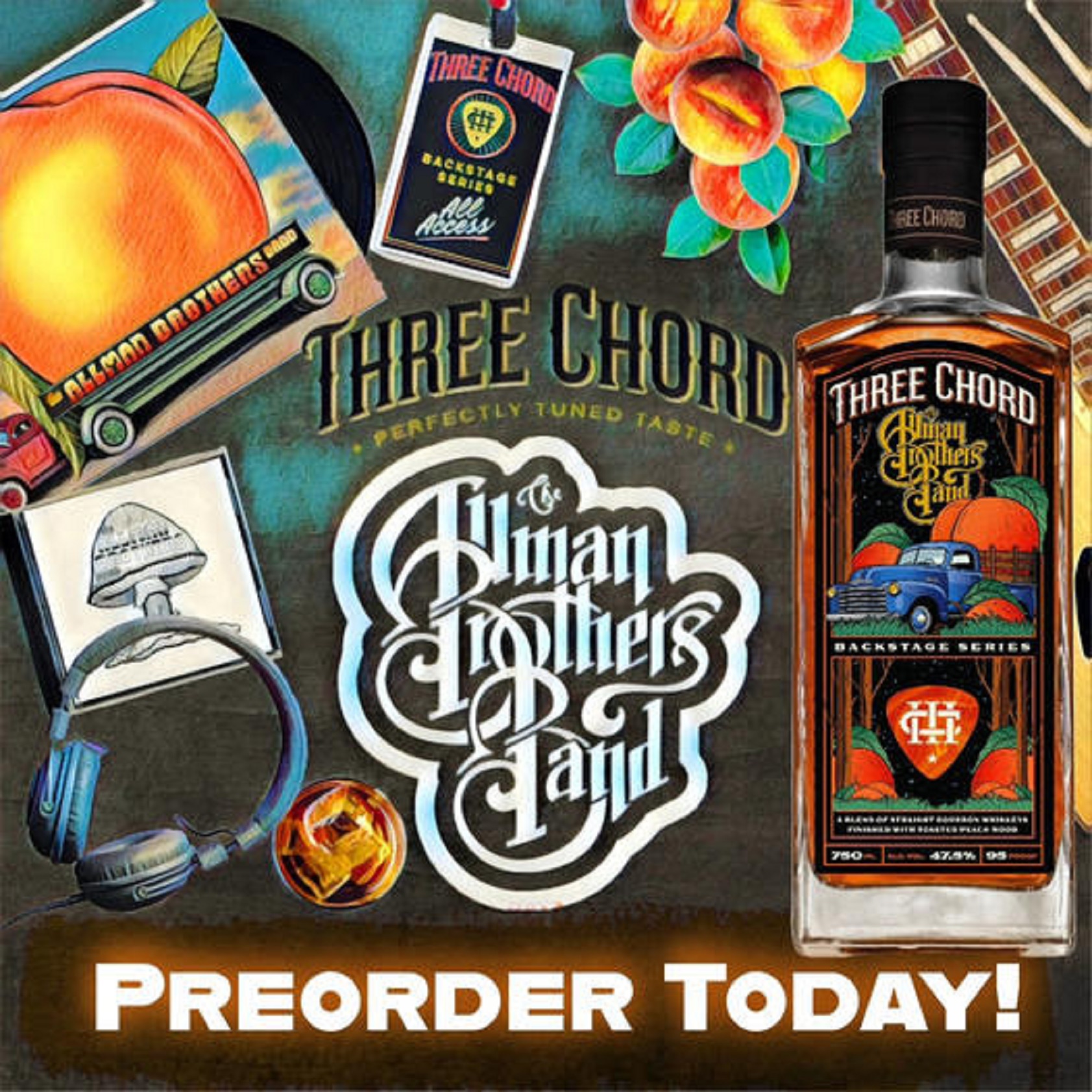 Three Chord Bourbon Announces 2024 Backstage Series Bourbon Release With The Allman Brothers Band