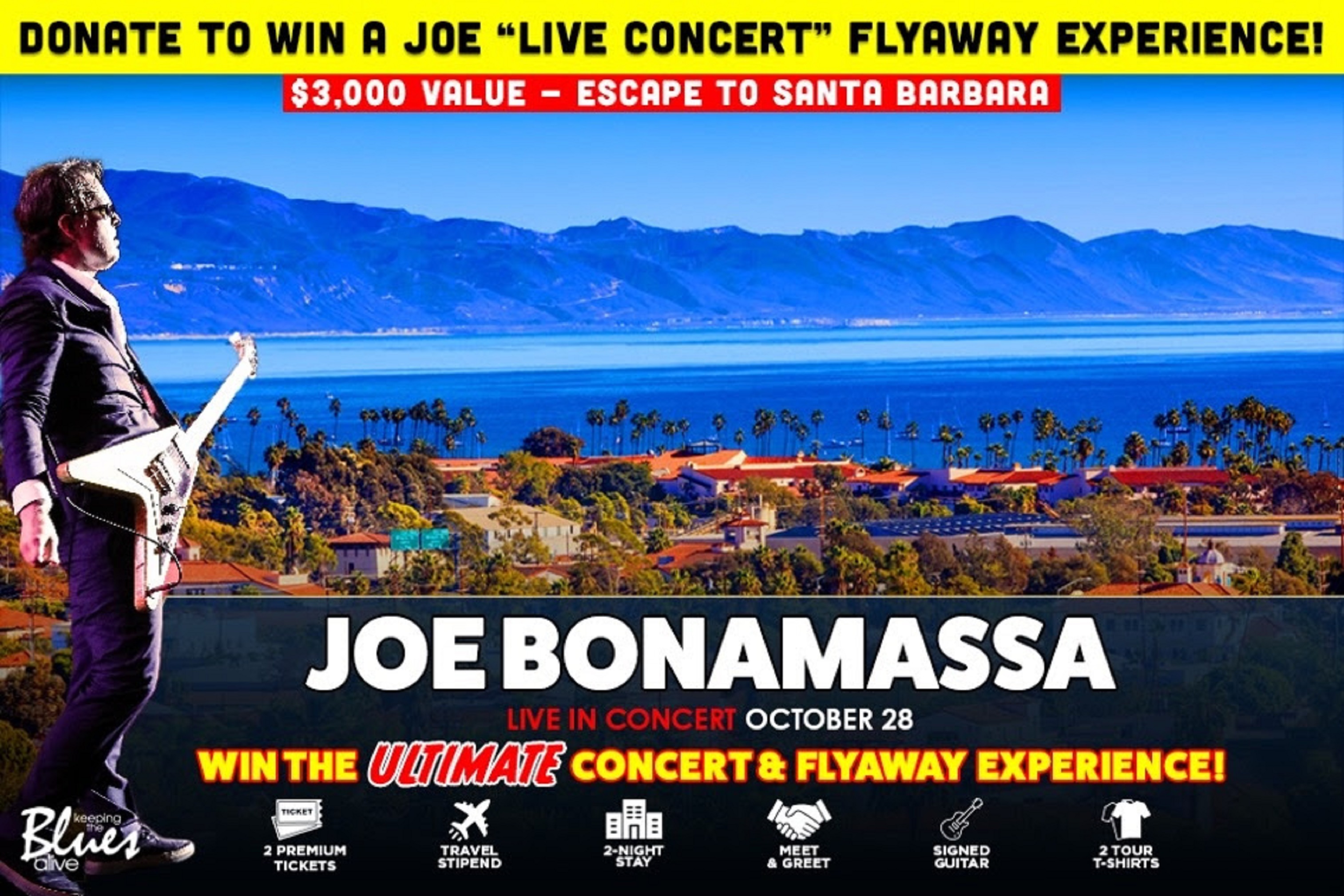 Joe Bonamassa Announces Exclusive Flyaway Package to Santa Barbara