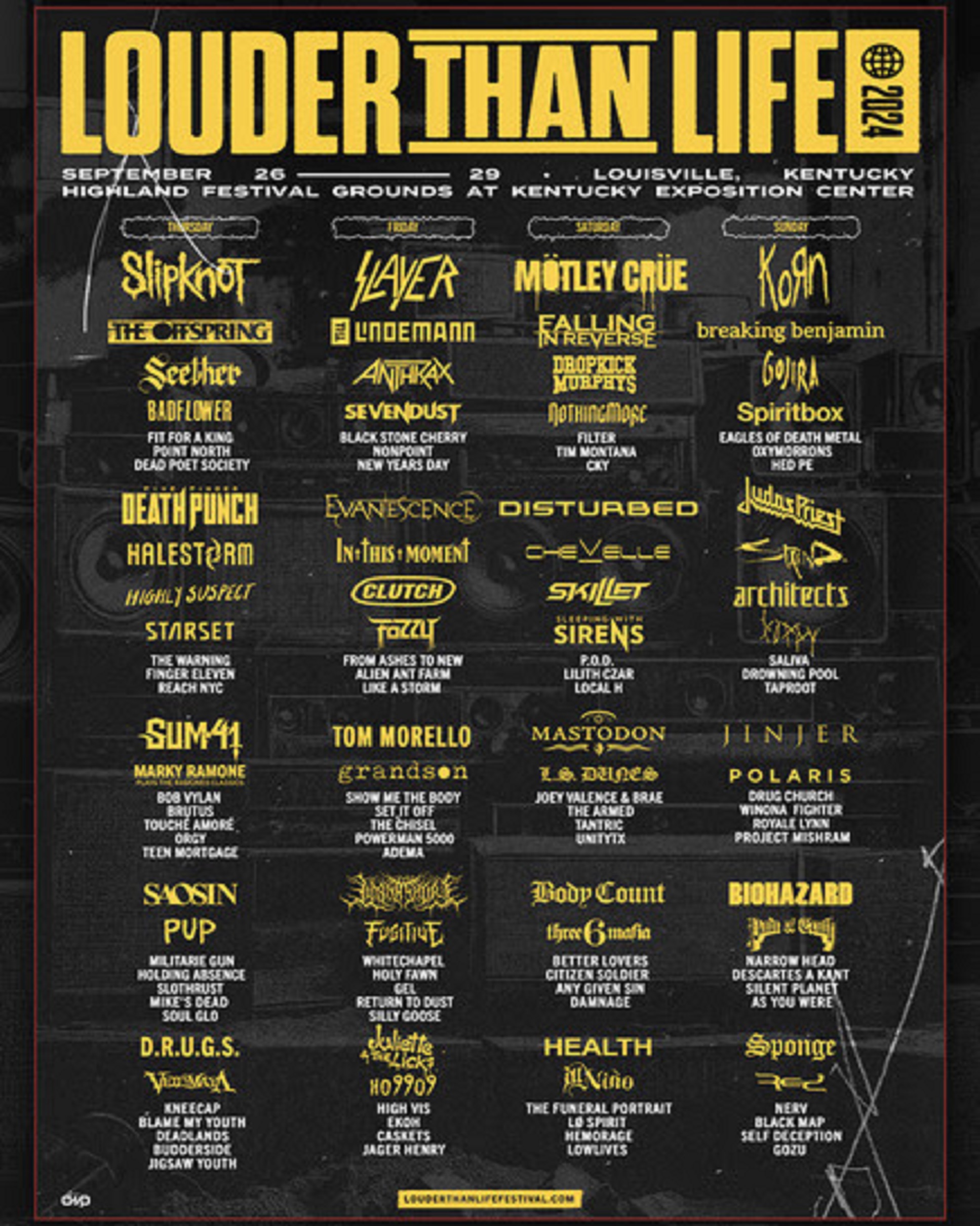 The 10th Anniversary Edition Of Louder Than Life: Set Times, Mobile App, Onsite Experiences & Local Shows