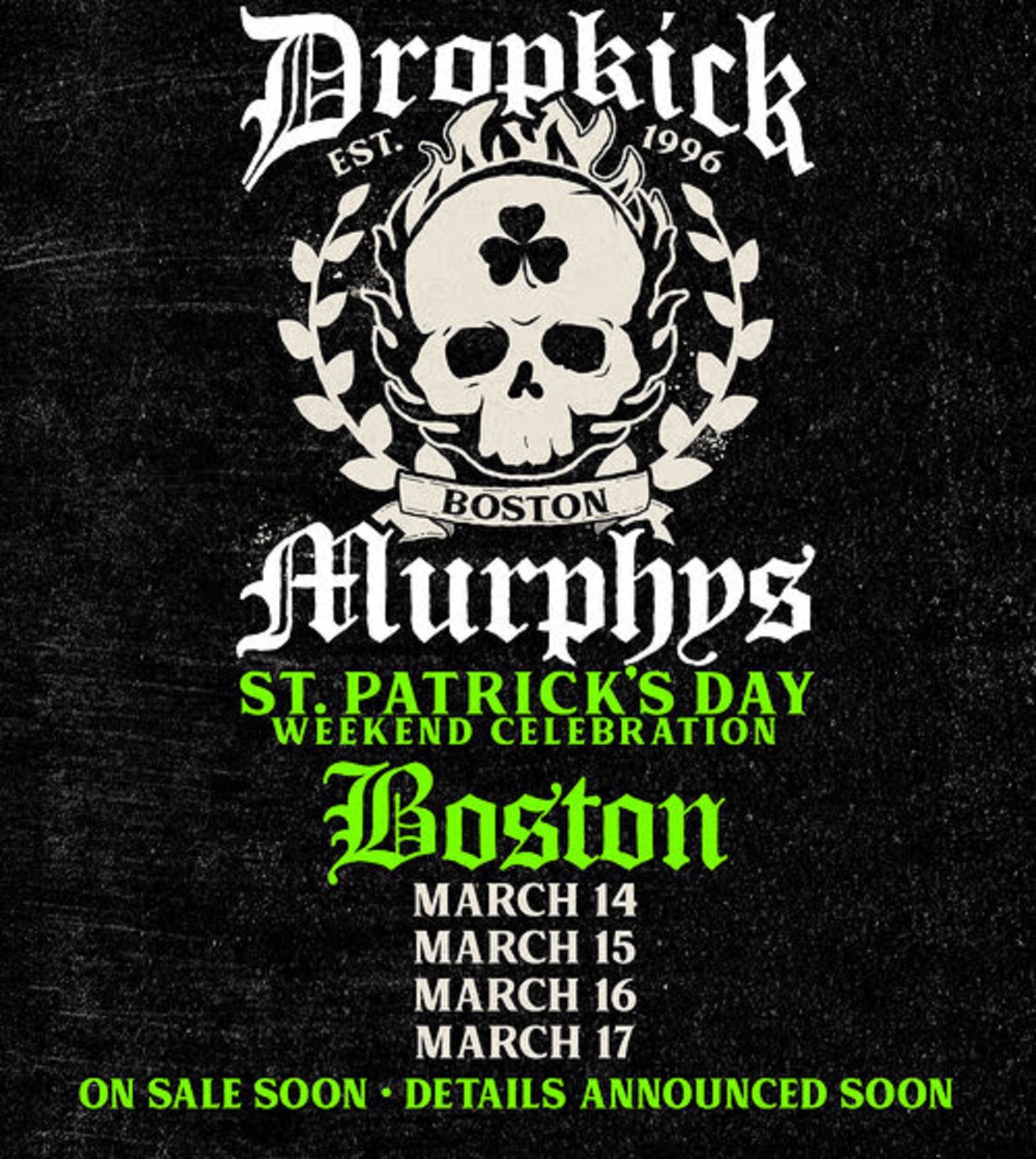 Dropkick Murphys’ New Single & Video “Sirens” Out Now; St. Patrick’s Day Weekend Boston Shows Confirmed For March 14-17, 2025