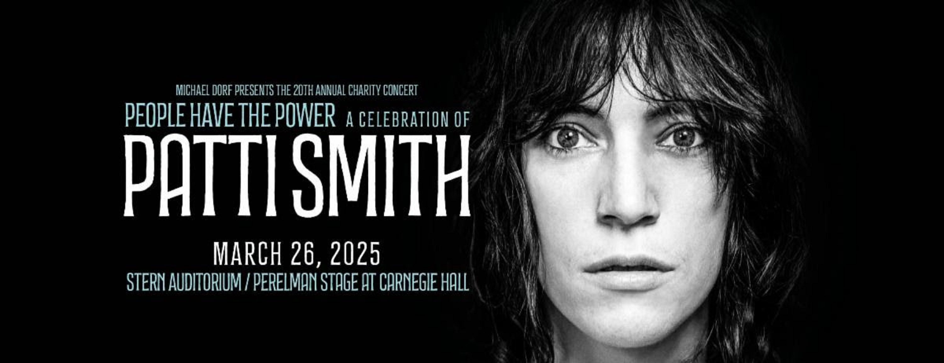 Initial Artist Lineup Unveiled for A Celebration of Patti Smith at Carnegie Hall