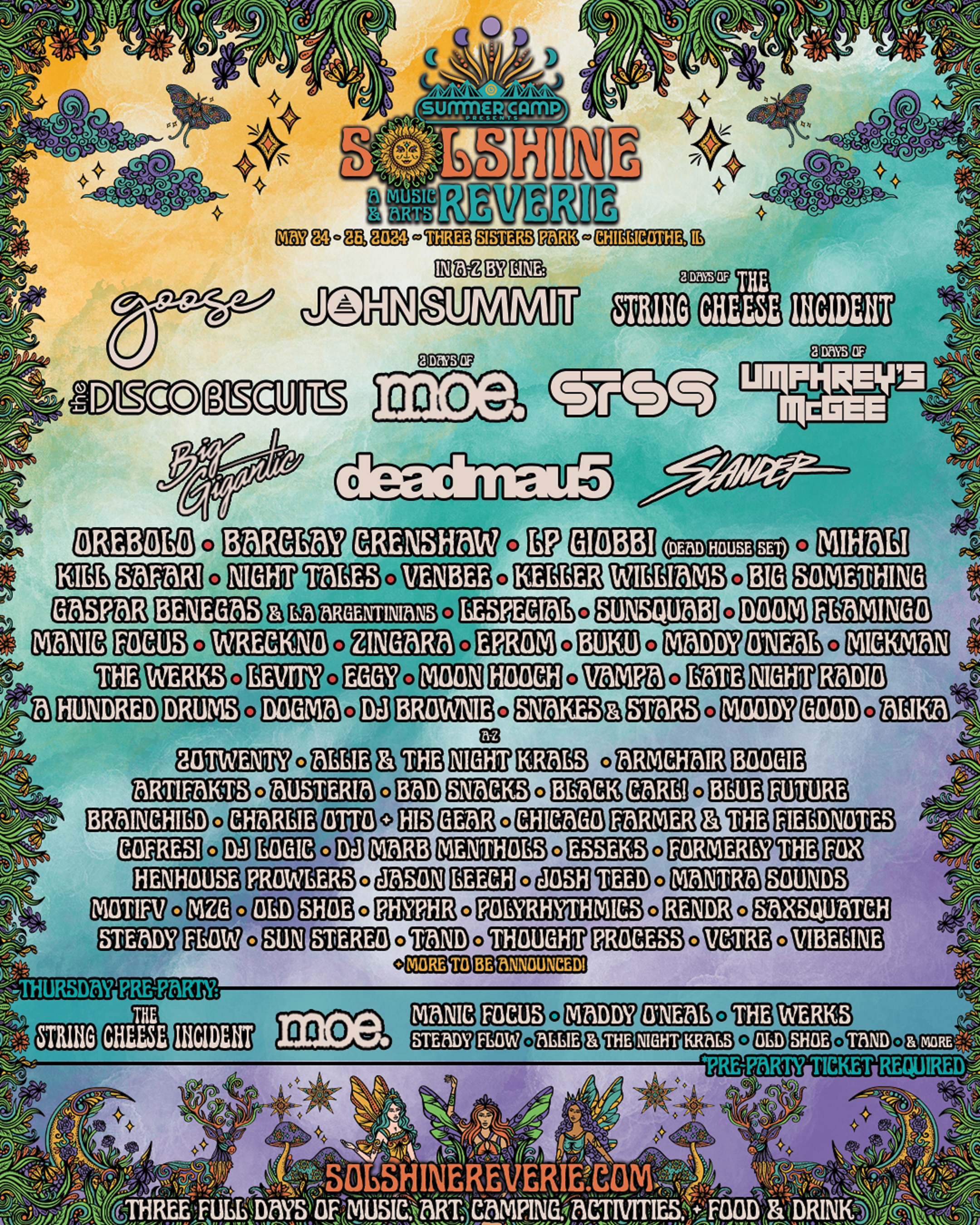 Summer Camp’s new festival concept, Solshine: A Music & Arts Reverie, unveils Phase 2 lineup additions