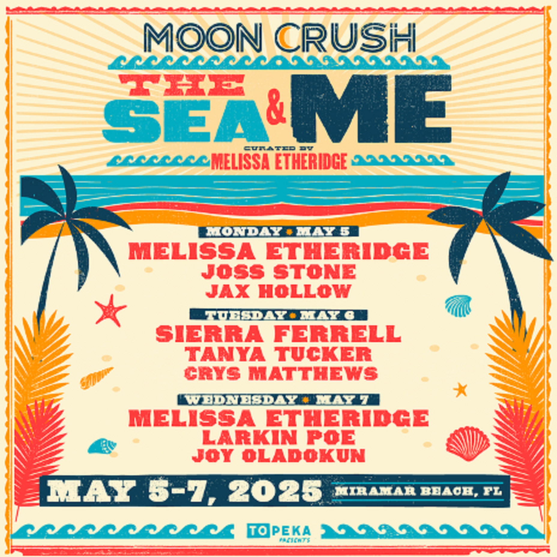 Topeka and Melissa Etheridge Announce Moon Crush "The Sea & ME" Music Vacation