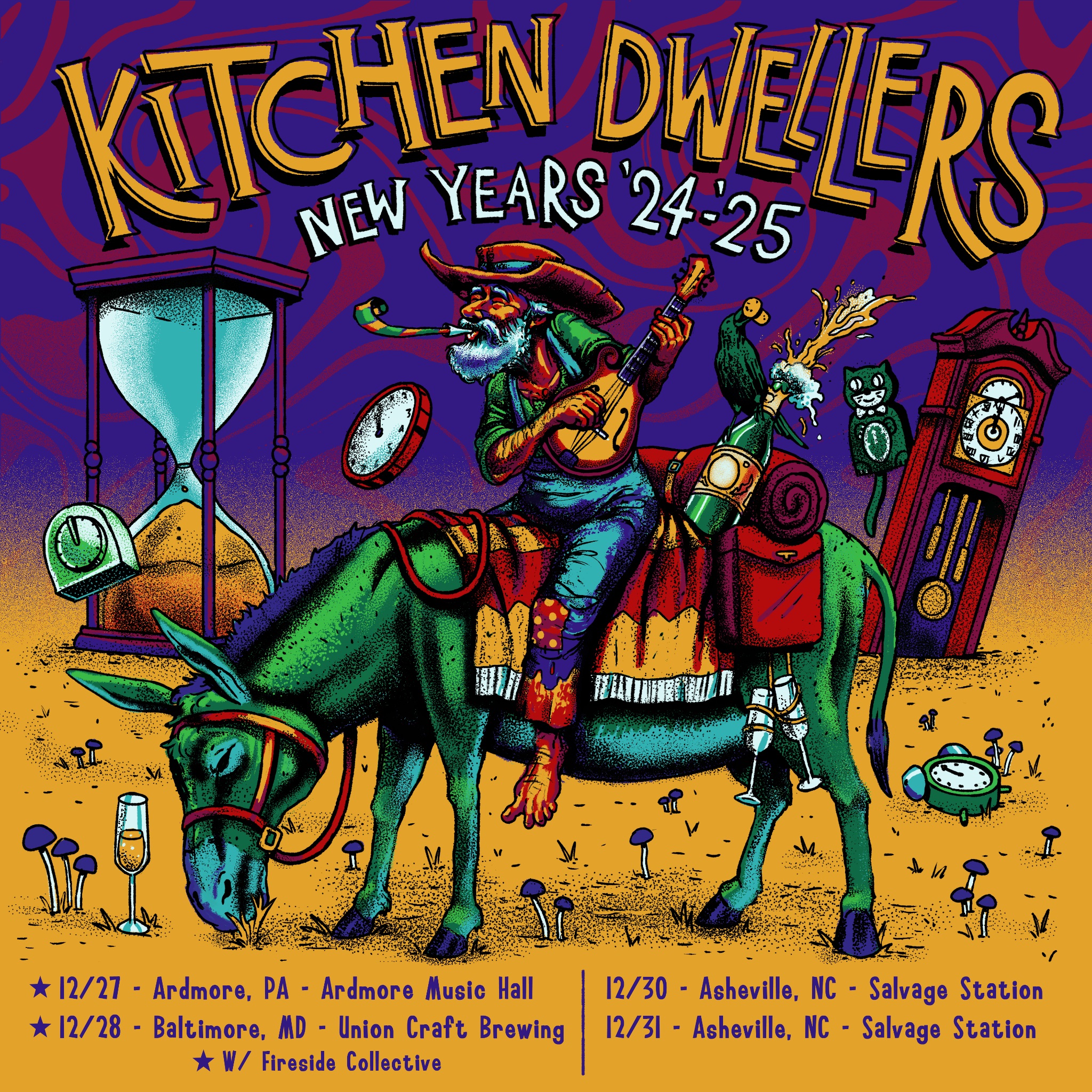 KITCHEN DWELLERS ANNOUNCE FOUR NIGHT 2024-25 NEW YEARS RUN FEATURING THE FINAL SHOWS AT SALVAGE STATION IN ASHEVILLE, NC