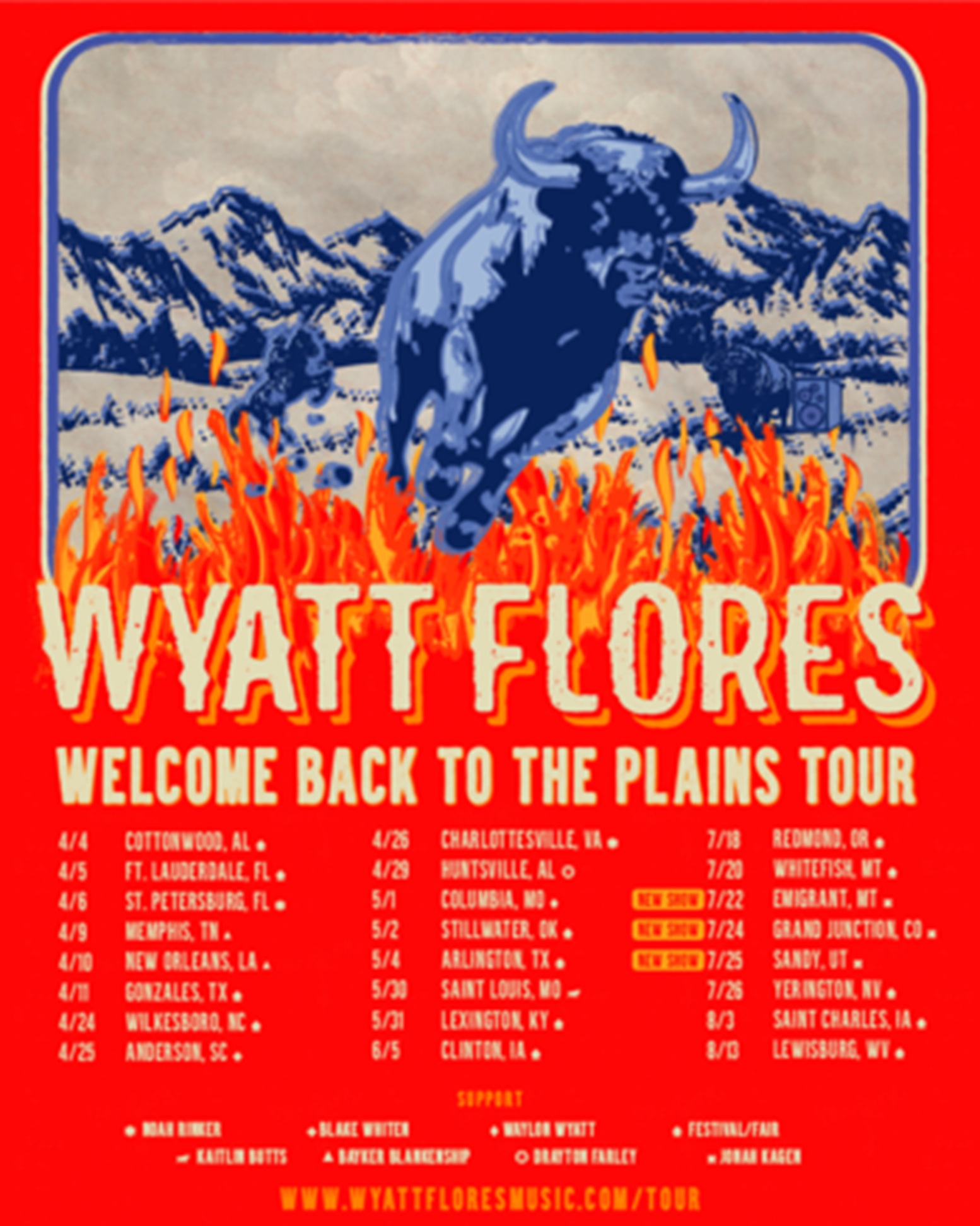 Wyatt Flores extends “Welcome Back To The Plains Tour”