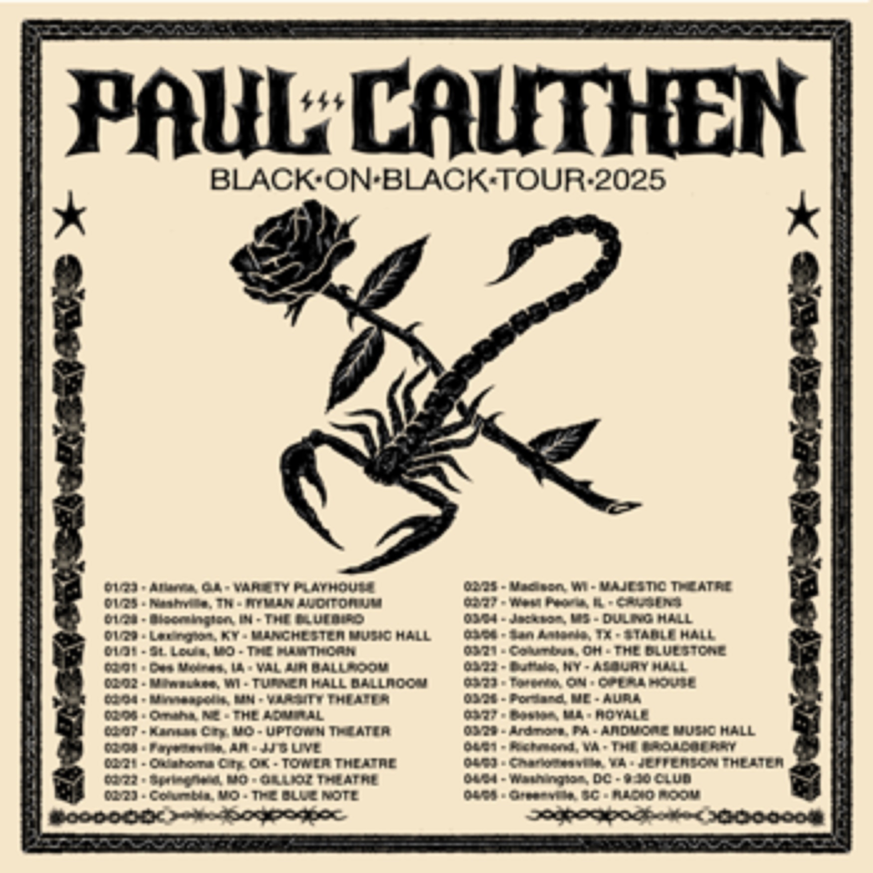 Paul Cauthen sets extensive North American tour for 2025