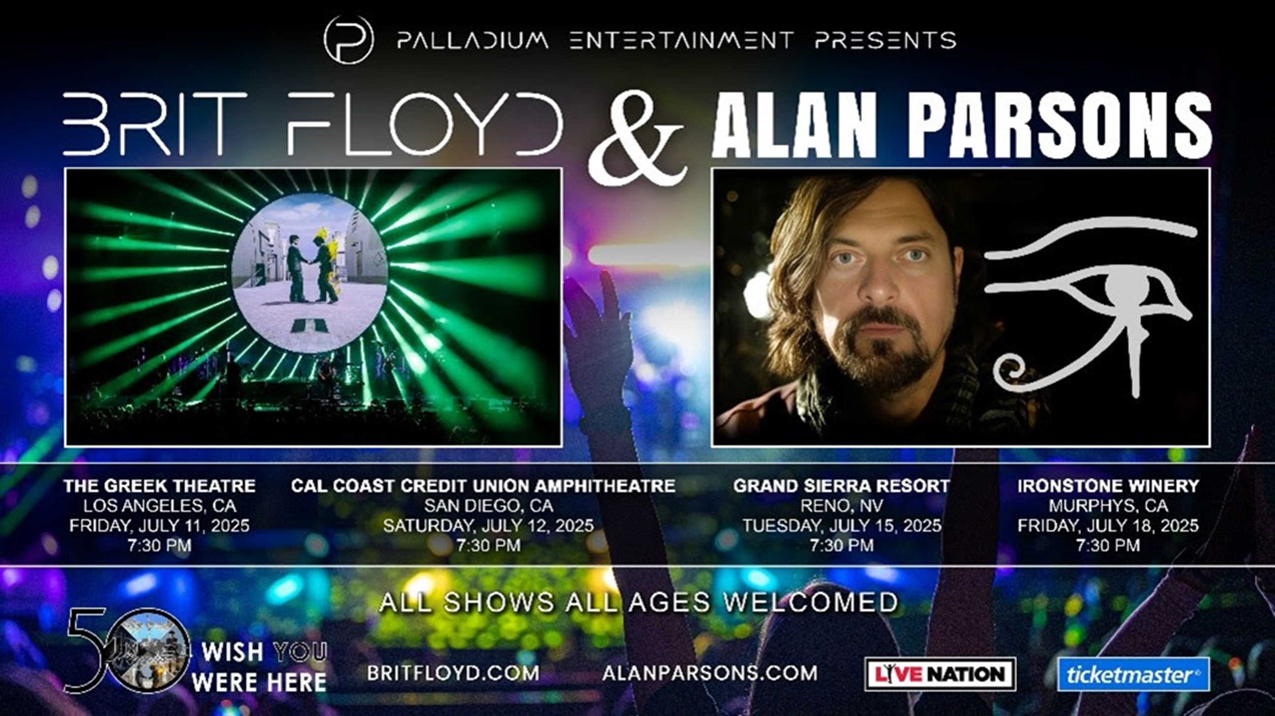 BRIT FLOYD Team With ALAN PARSONS For An Exclusive Limited Run Of West Coast Dates In Summer 2025