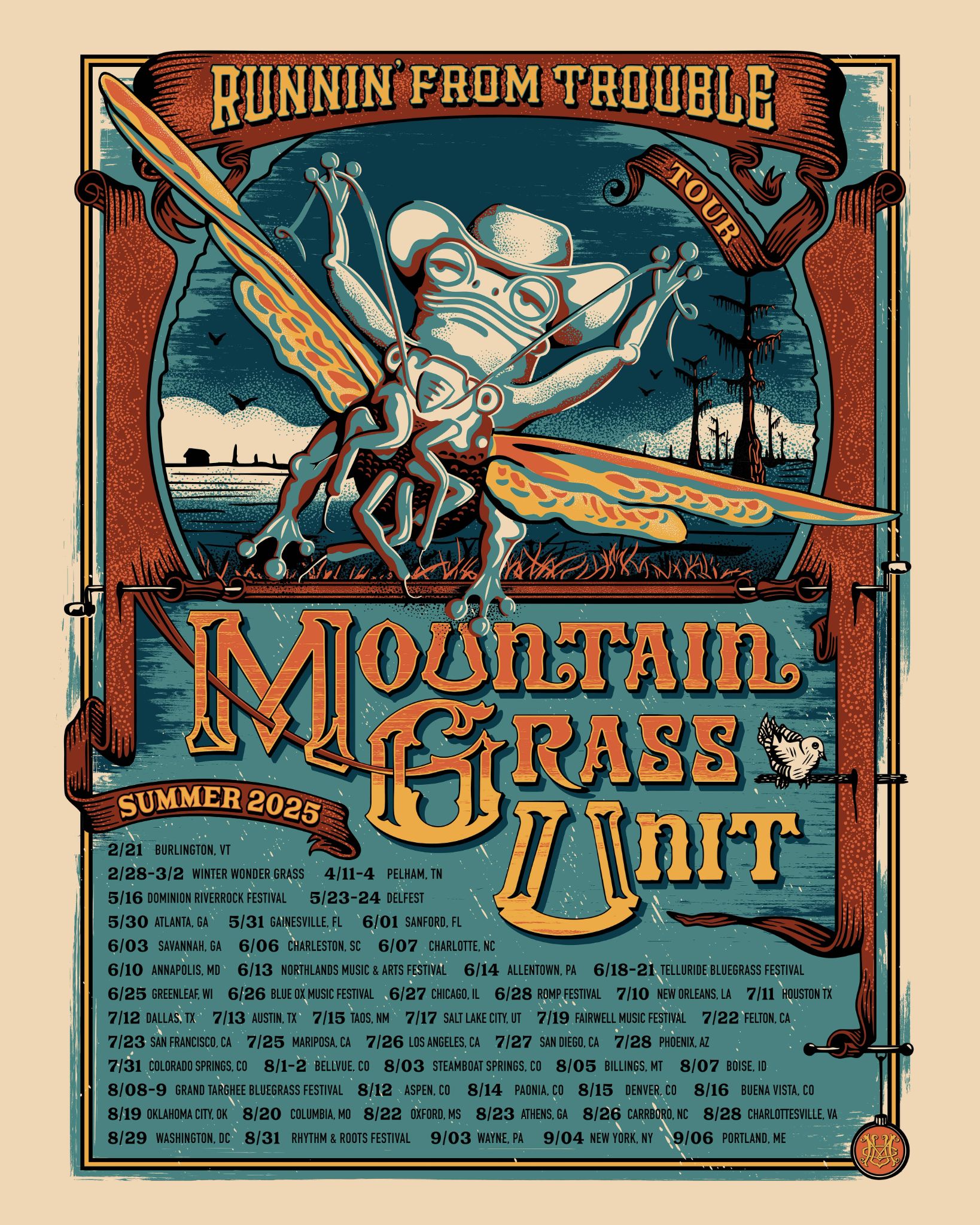 MOUNTAIN GRASS UNIT ANNOUNCES SUMMER 2025 “RUNNIN’ FROM TROUBLE TOUR”