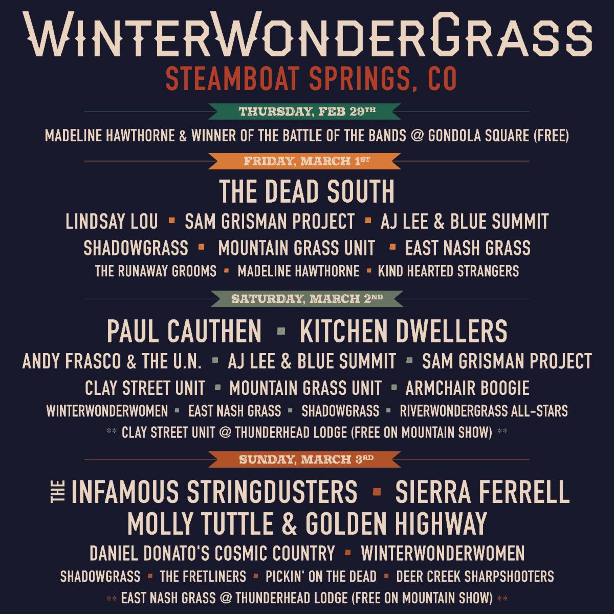 WinterWonderGrass Steamboat unveils daily schedules, plus Taste of