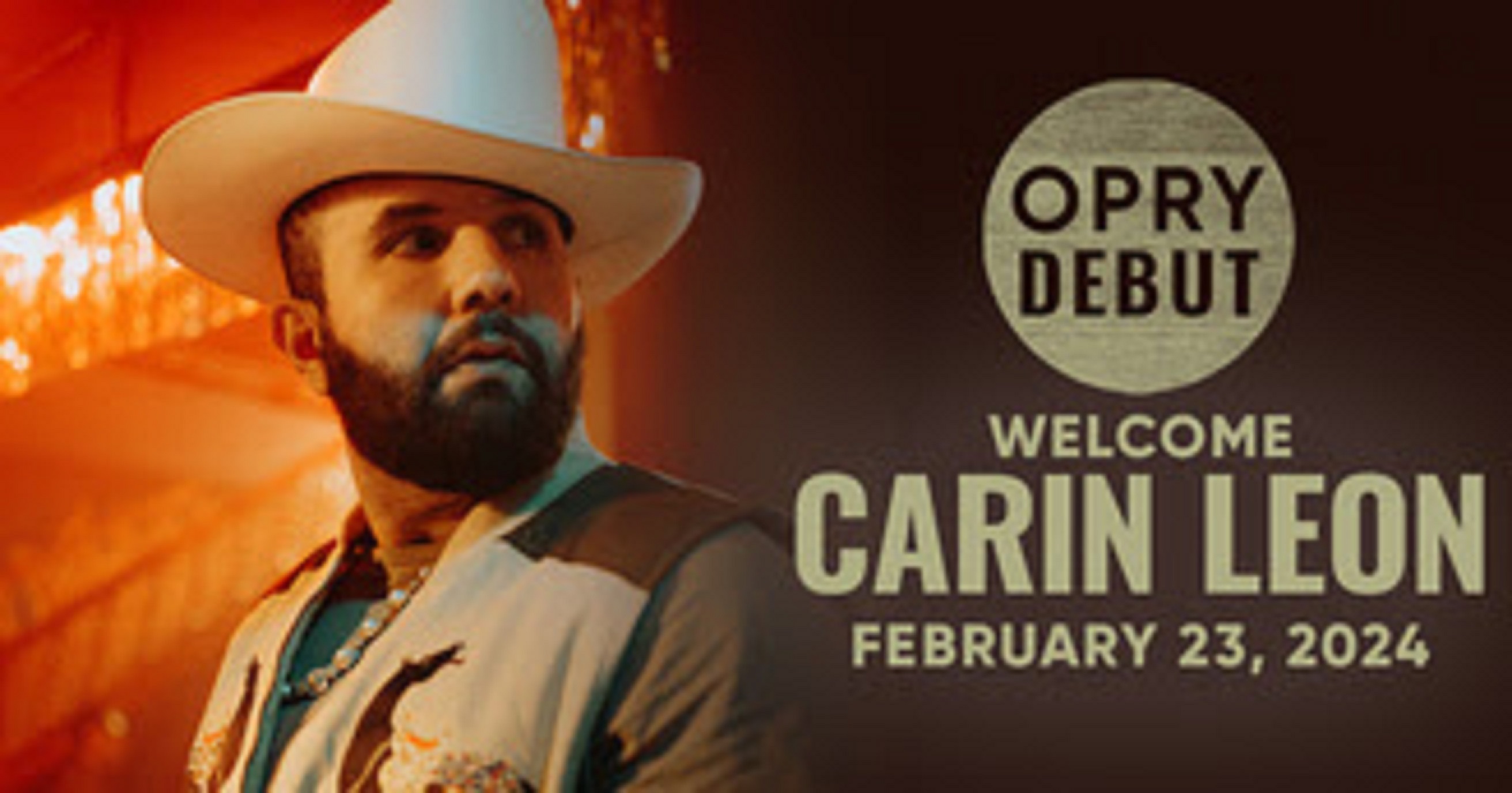 Carín León makes Grand Ole Opry debut on February 23 marking a career