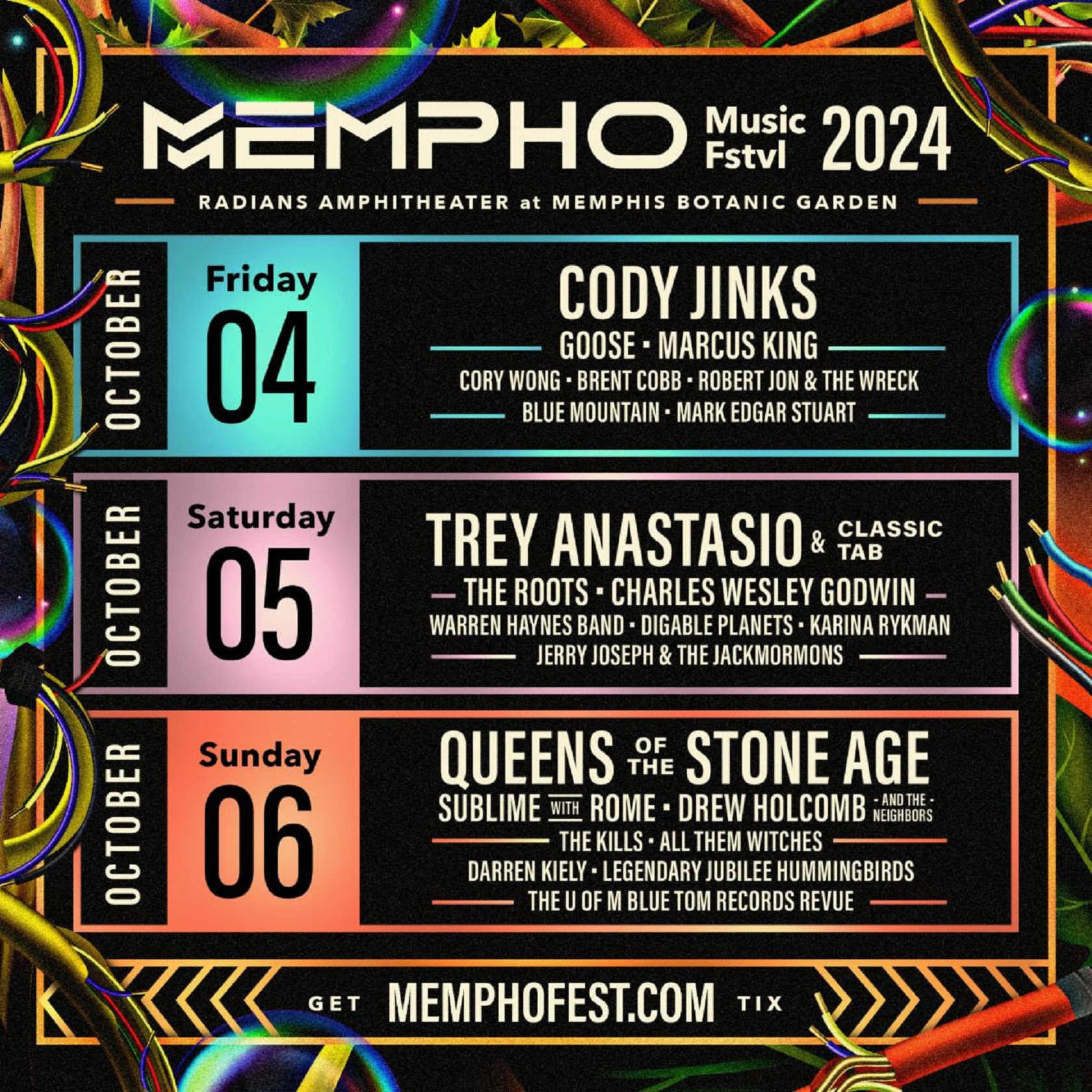 MEMPHO MUSIC FESTIVAL Announces 2024 Daily Lineup Grateful Web