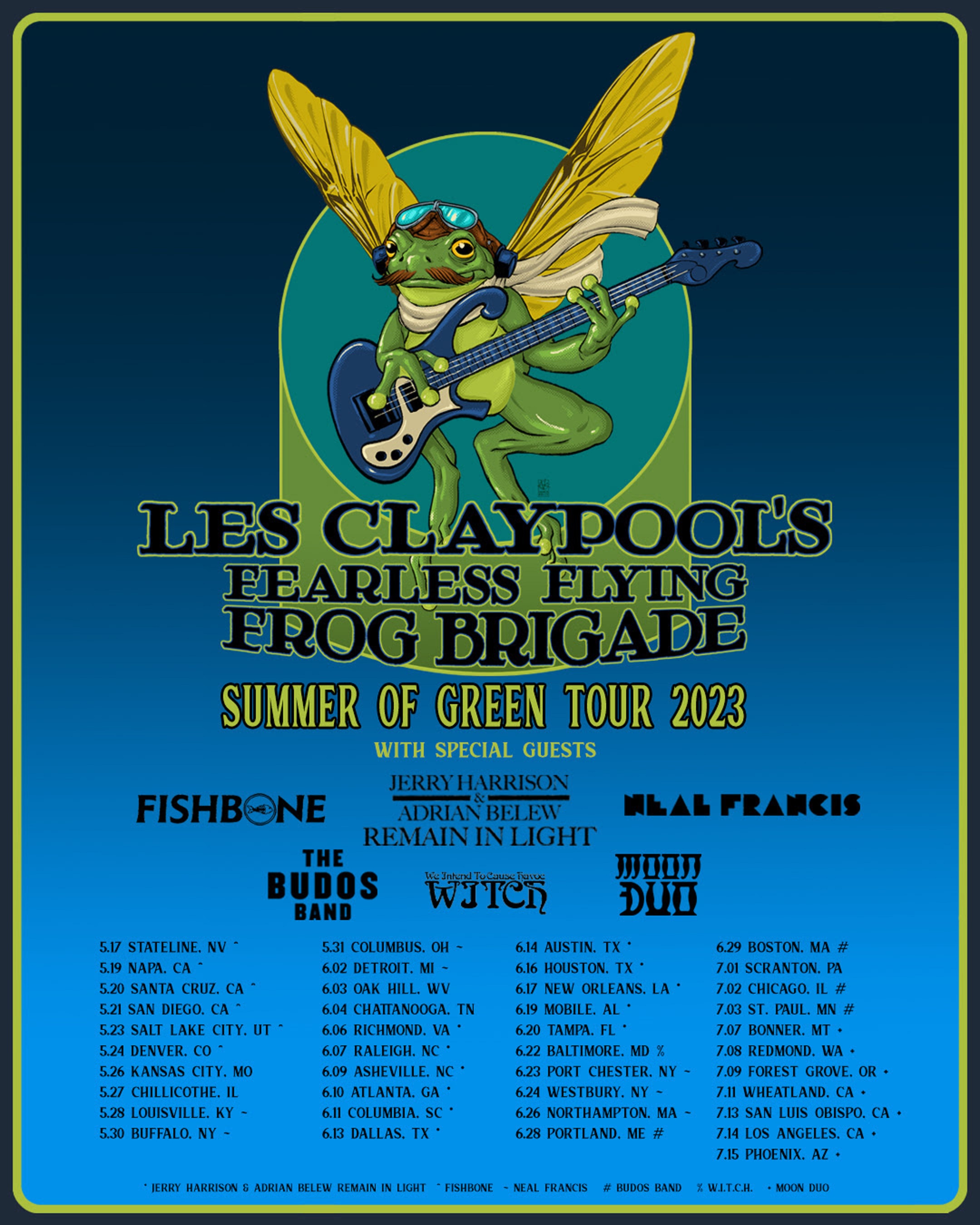 Les Claypool’s Frog Brigade To Reunite After 20 Years w/ 41Date Tour