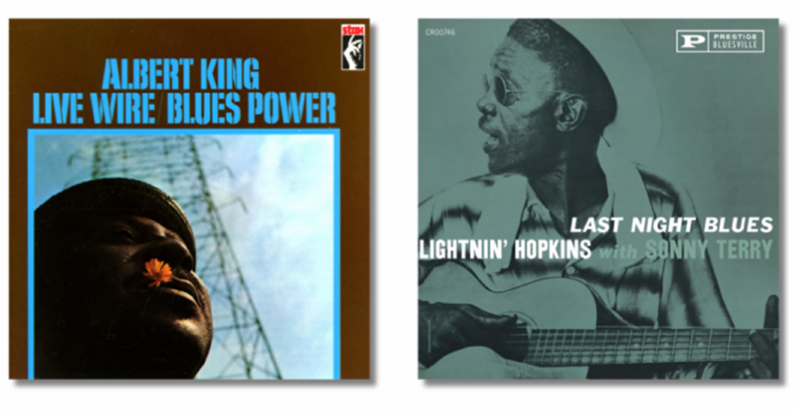 Craft Recordings and Bluesville Records proudly announce reissues for Albert King’s 'Live Wire/Blues Power' and 'Last Night Blues' from Lightnin’ Hopkins with Sonny Terry