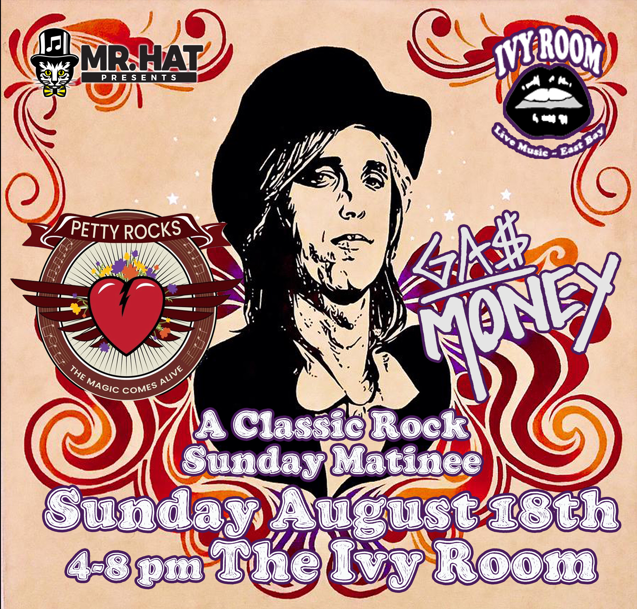 Petty Rocks w/ Gas Money A Classic Rock Matinee @ Ivy Room | 8/18/24