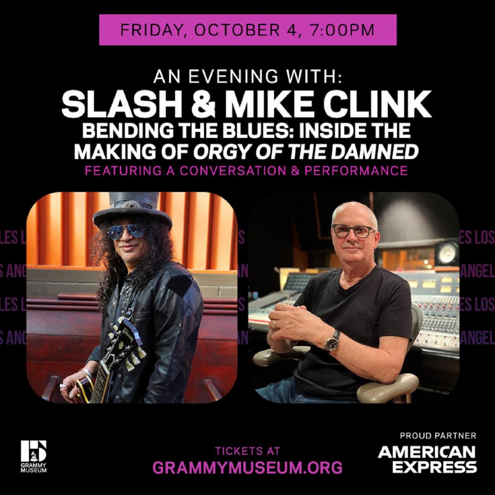 SLASH, Bending The Blues: Inside The Making Of “Orgy Of The Damned” with Slash and Producer Mike Clink Live at the GRAMMY Museum