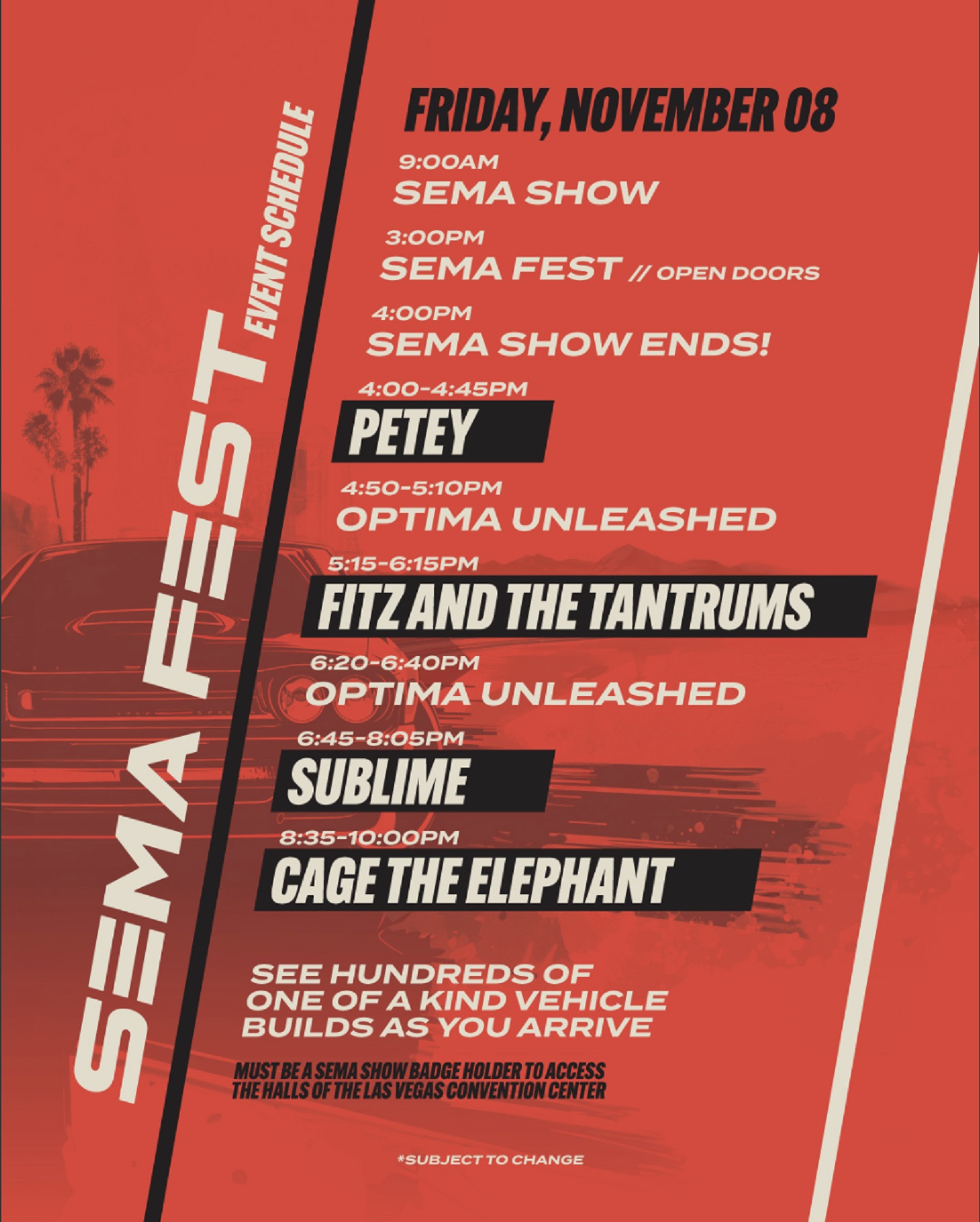 SEMA Fest 2024 Announces Set Times