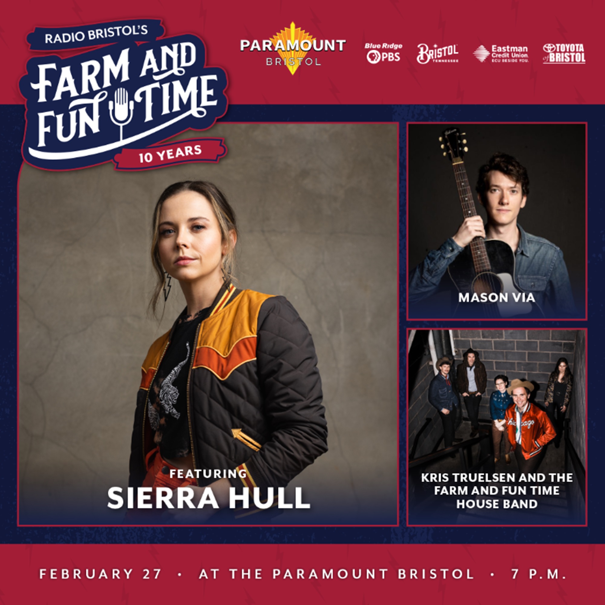 Celebrate 10 Years of WBCM Radio Bristol's Farm and Fun Time with Sierra Hull and Mason Via at the Paramount Bristol!