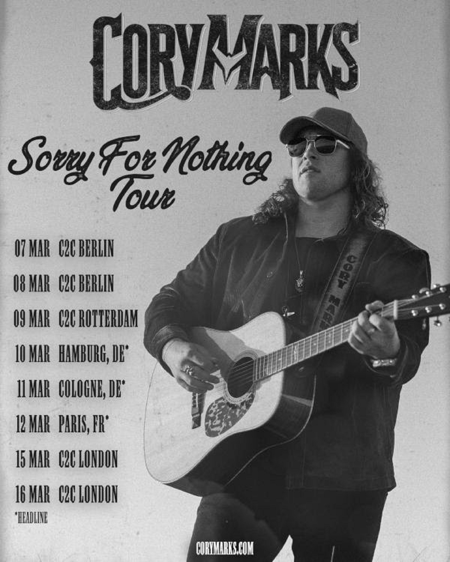 Cory Marks Drops New Album Sorry For Nothing and Announces Spring Tour Dates