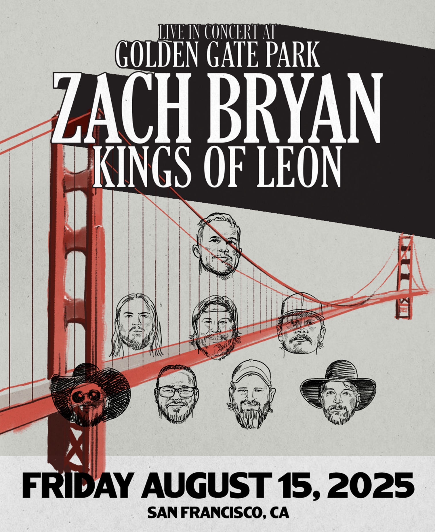 Another Planet Entertainment Presents Golden Gate Park Concerts Returns with Zach Bryan And Special Guests Kings Of Leon August 15, 2025