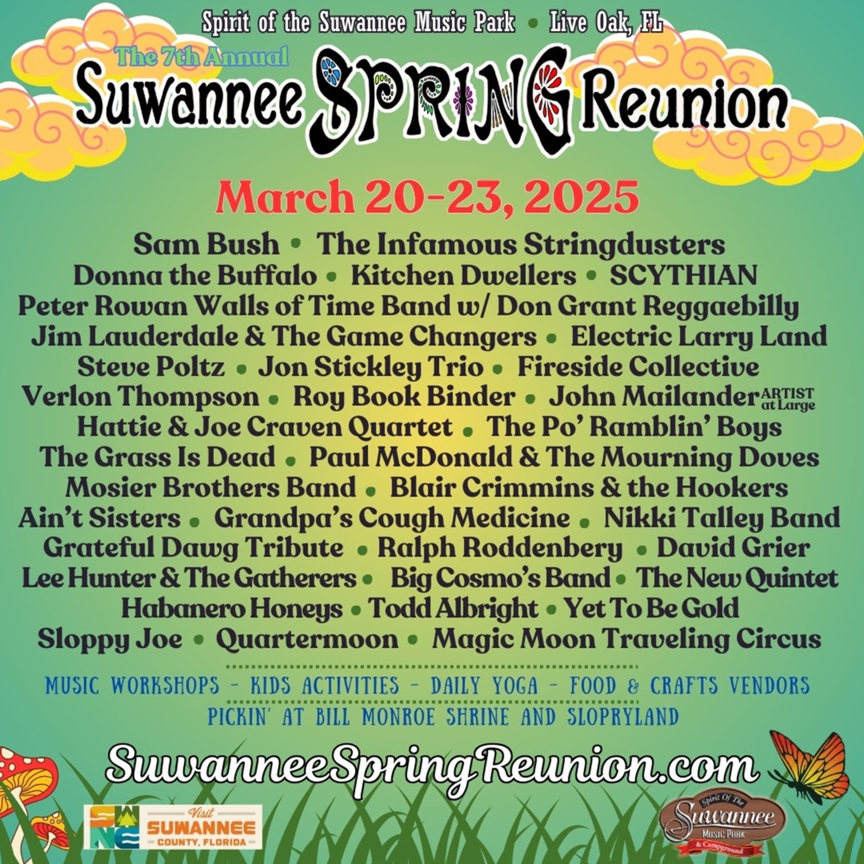 Suwannee Spring Reunion Adds Jim Lauderdale, Electric Larry Land, Po Ramblin’ Boys