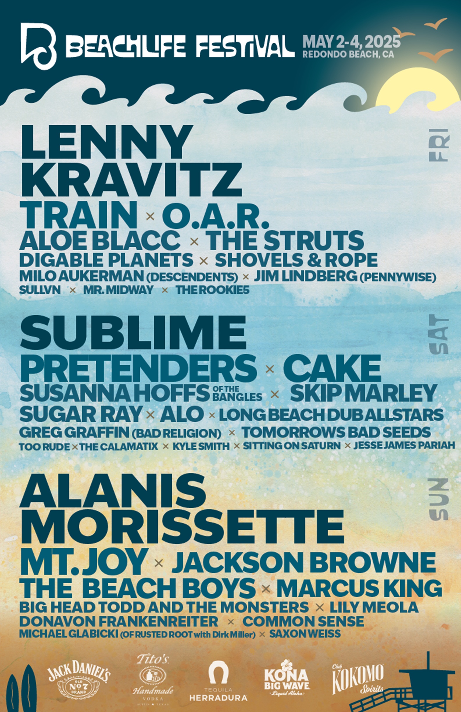 BeachLife Festival Returns To Redondo Beach, CA May 2-4, 2025 with Lenny Kravitz, Sublime, Alanis Morissette & Many More