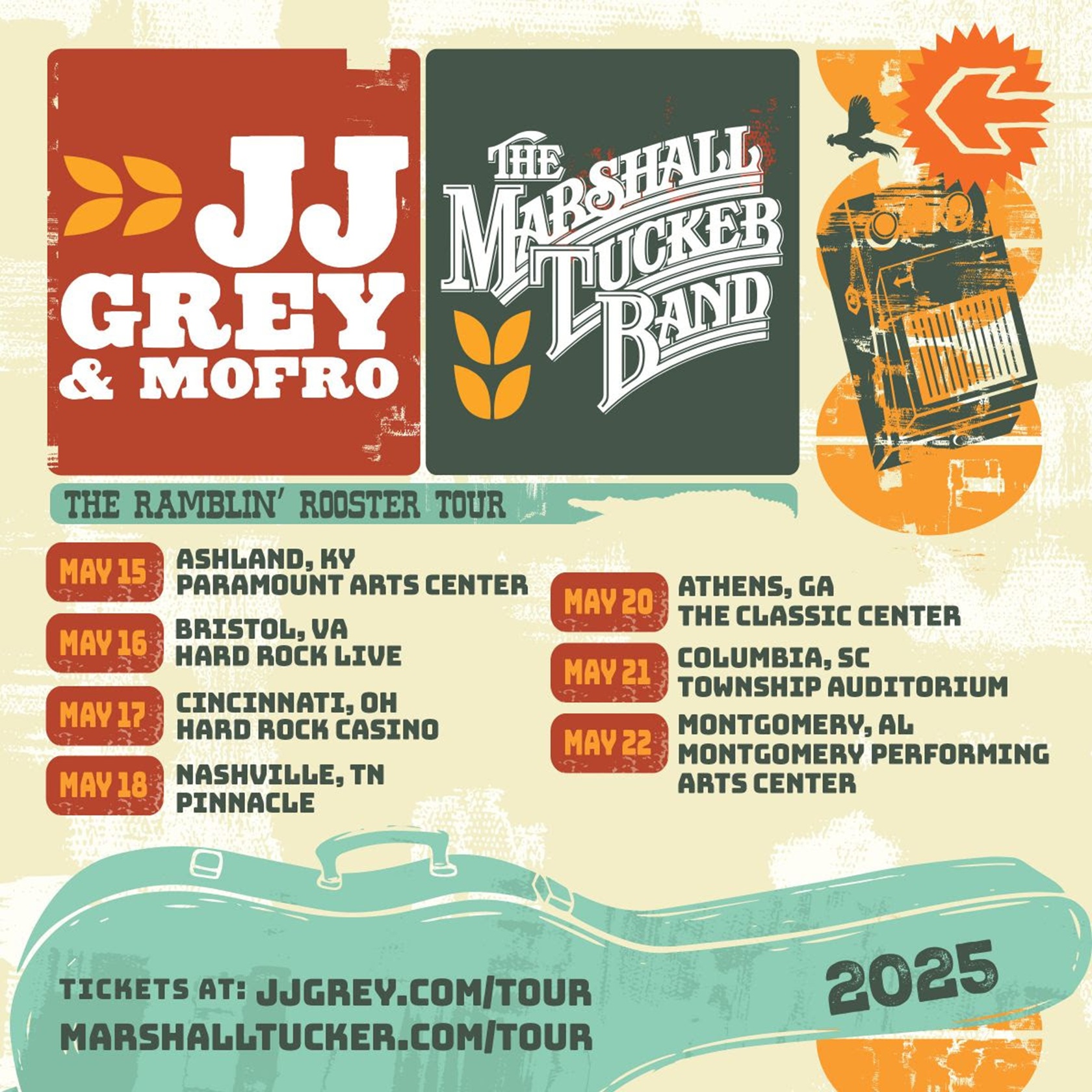 JJ Grey & Mofro And The Marshall Tucker Band Team For The Ramblin' Rooster Tour