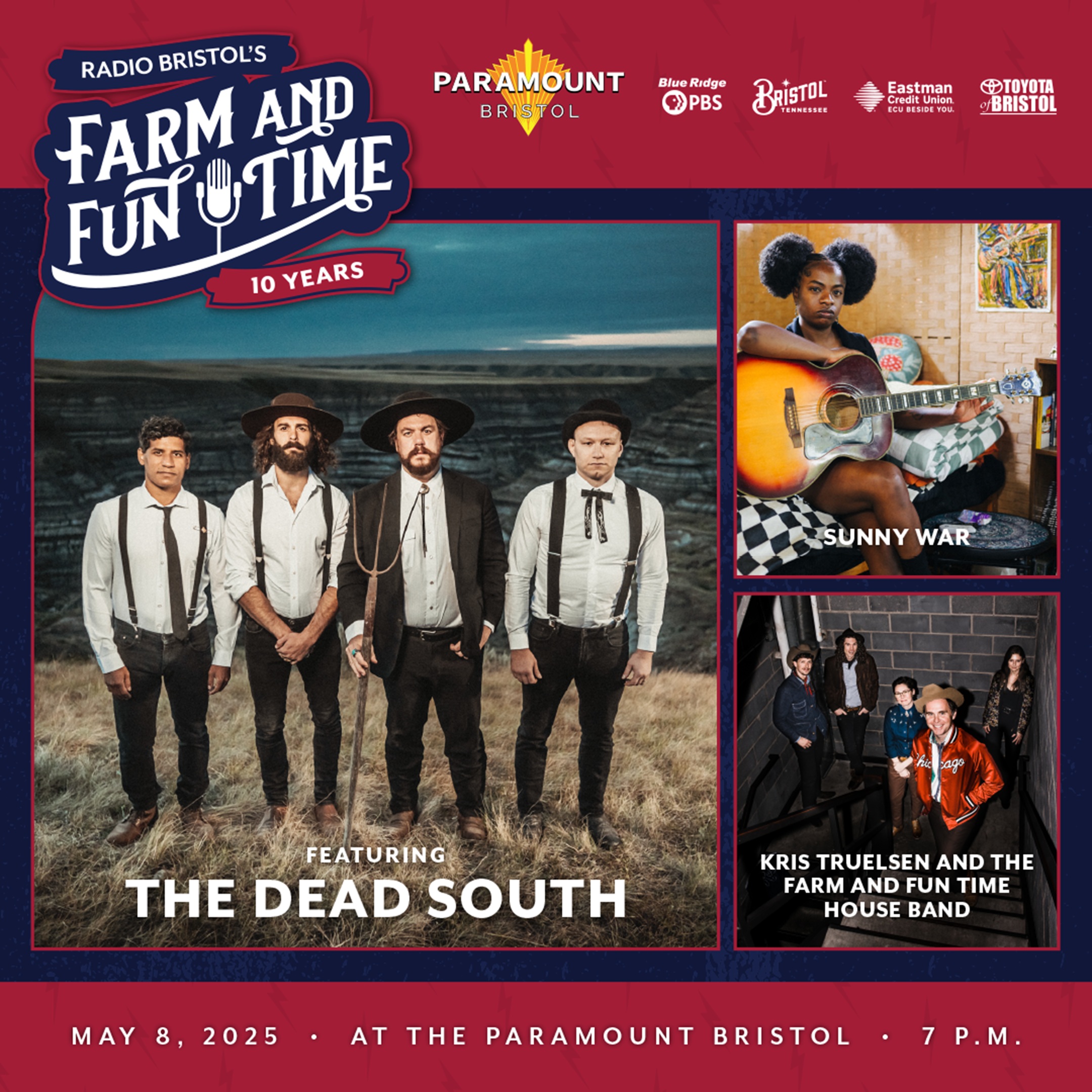 The Dead South, Sunny War, and Host Kris Truelsen to Take the Farm and Fun Time Stage on May 8, 2025