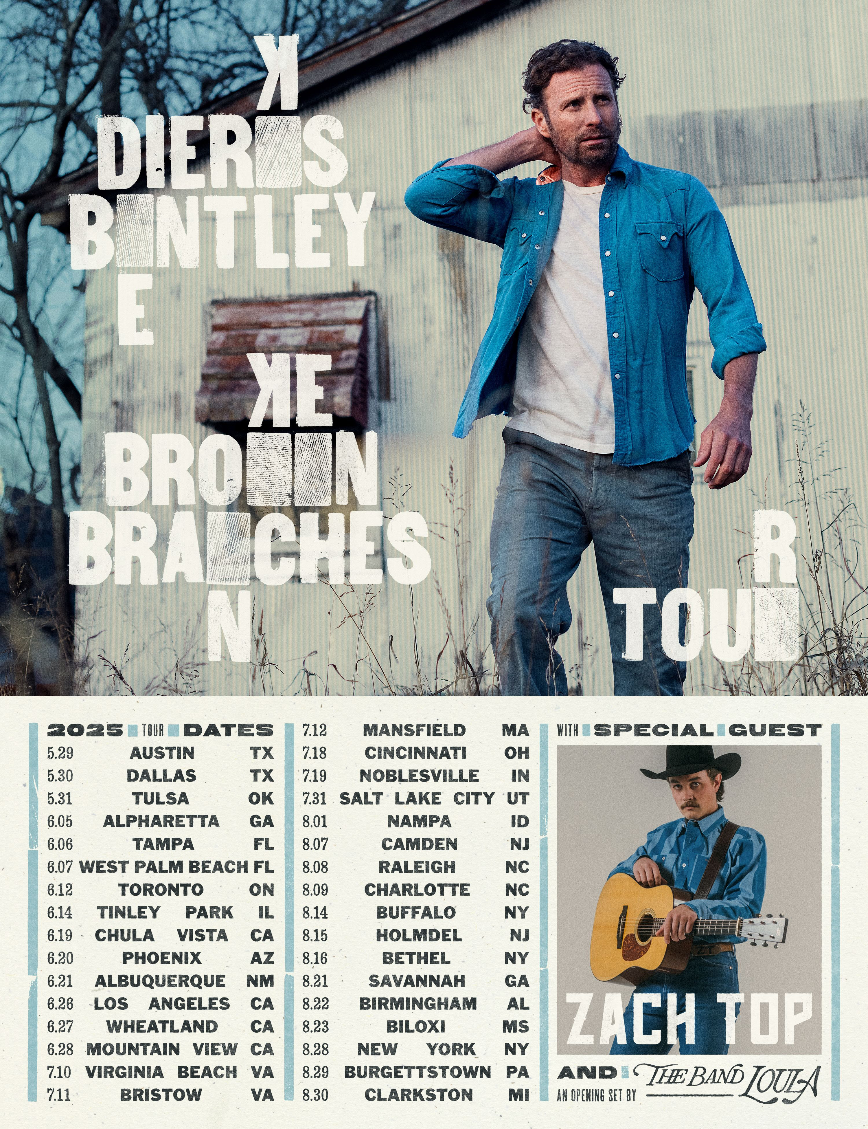 DIERKS BENTLEY REVEALS PLANS FOR 2025 BROKEN BRANCHES TOUR, KICKING OFF IN MAY