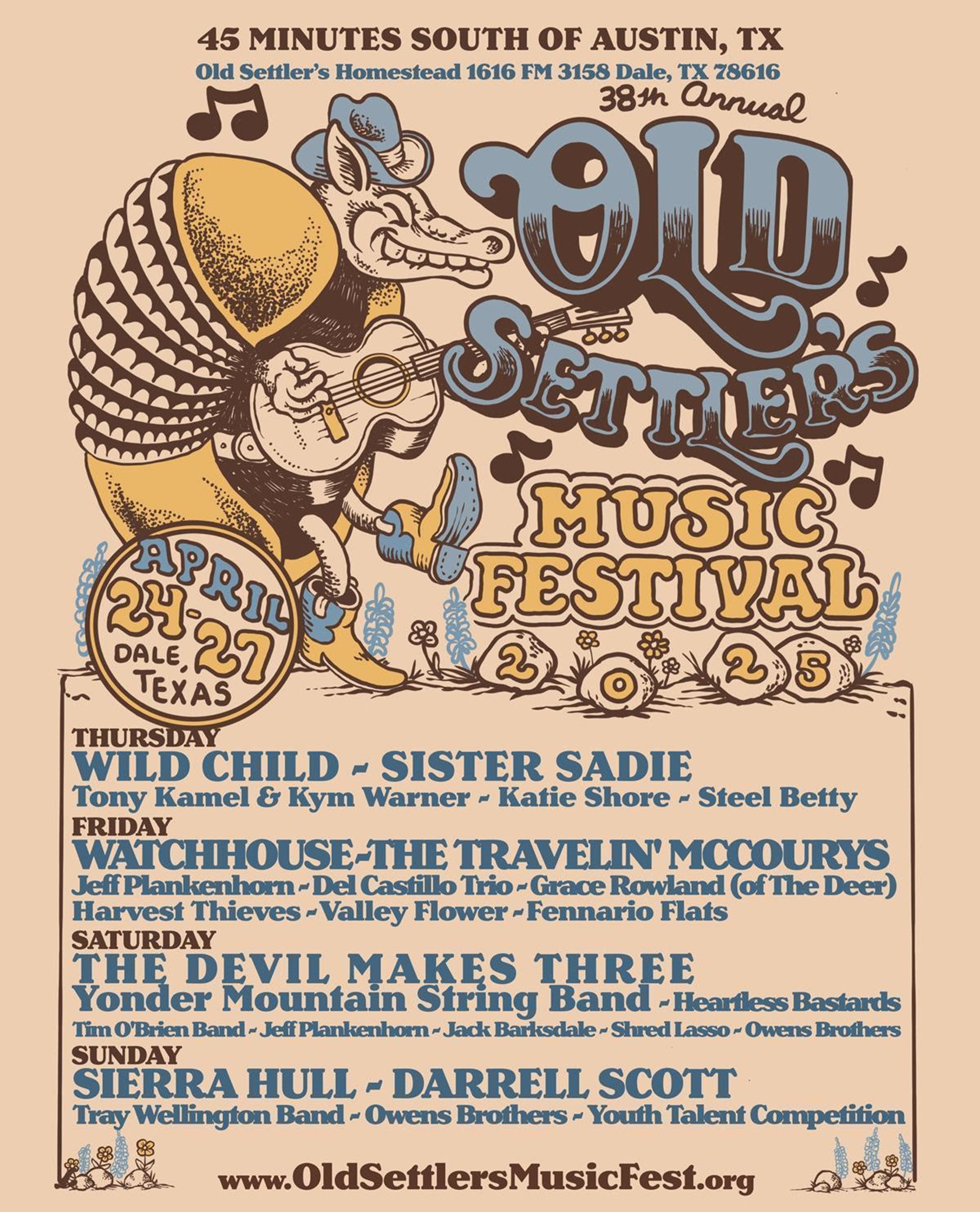 OLD SETTLER’S MUSIC FESTIVAL RELEASES FINAL LINEUP AND SINGLE DAY TICKETS ON SALE