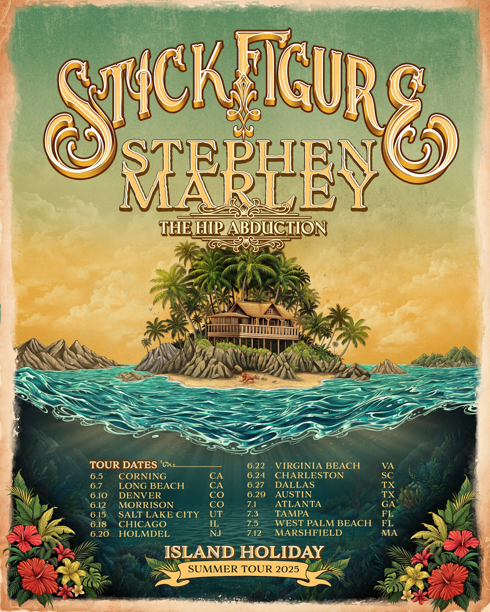 Stick Figure Announces the Island Holiday Tour with Special Guests Stephen Marley & The Hip Abduction