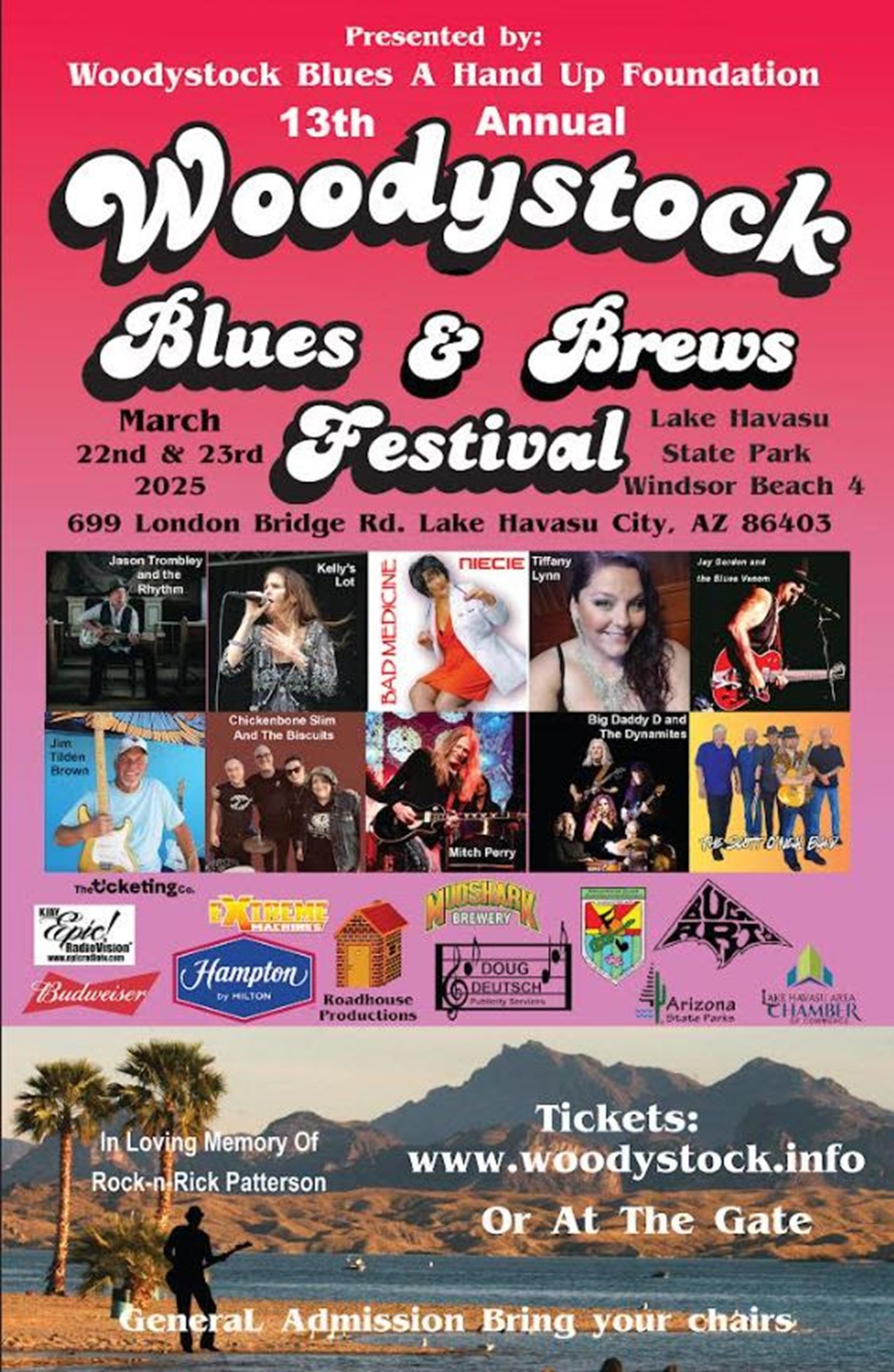 13th Annual Woodystock Blues & Brews Festival Returns to Beautiful Lake Havasu City for Its Third Consecutive Year