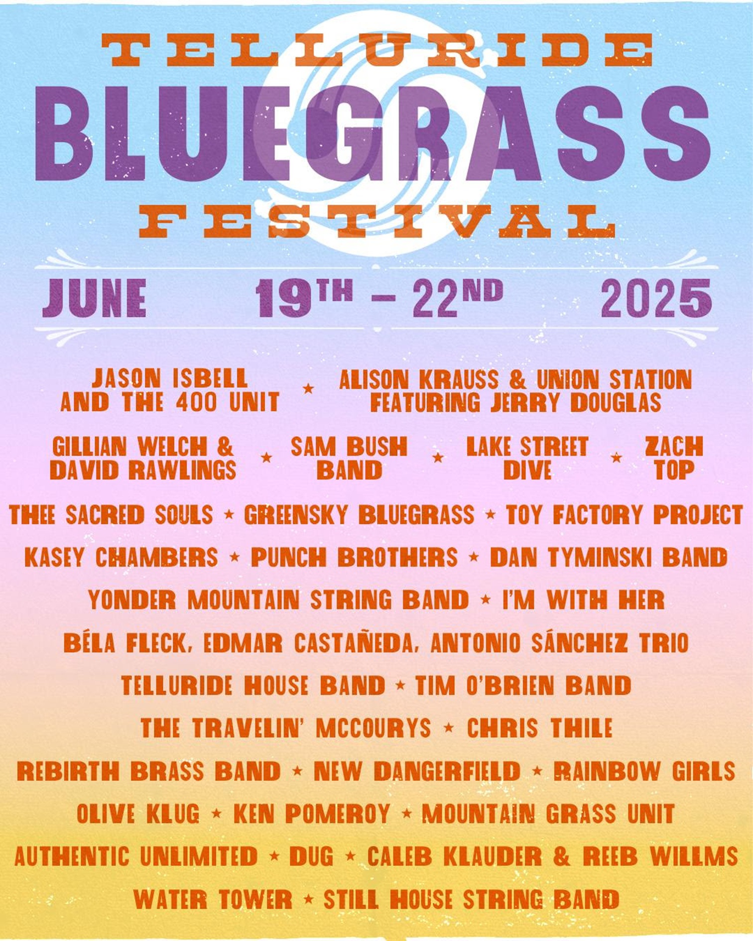 Telluride Bluegrass Festival Adds Thee Sacred Souls, Rebirth Brass Band, and DUG