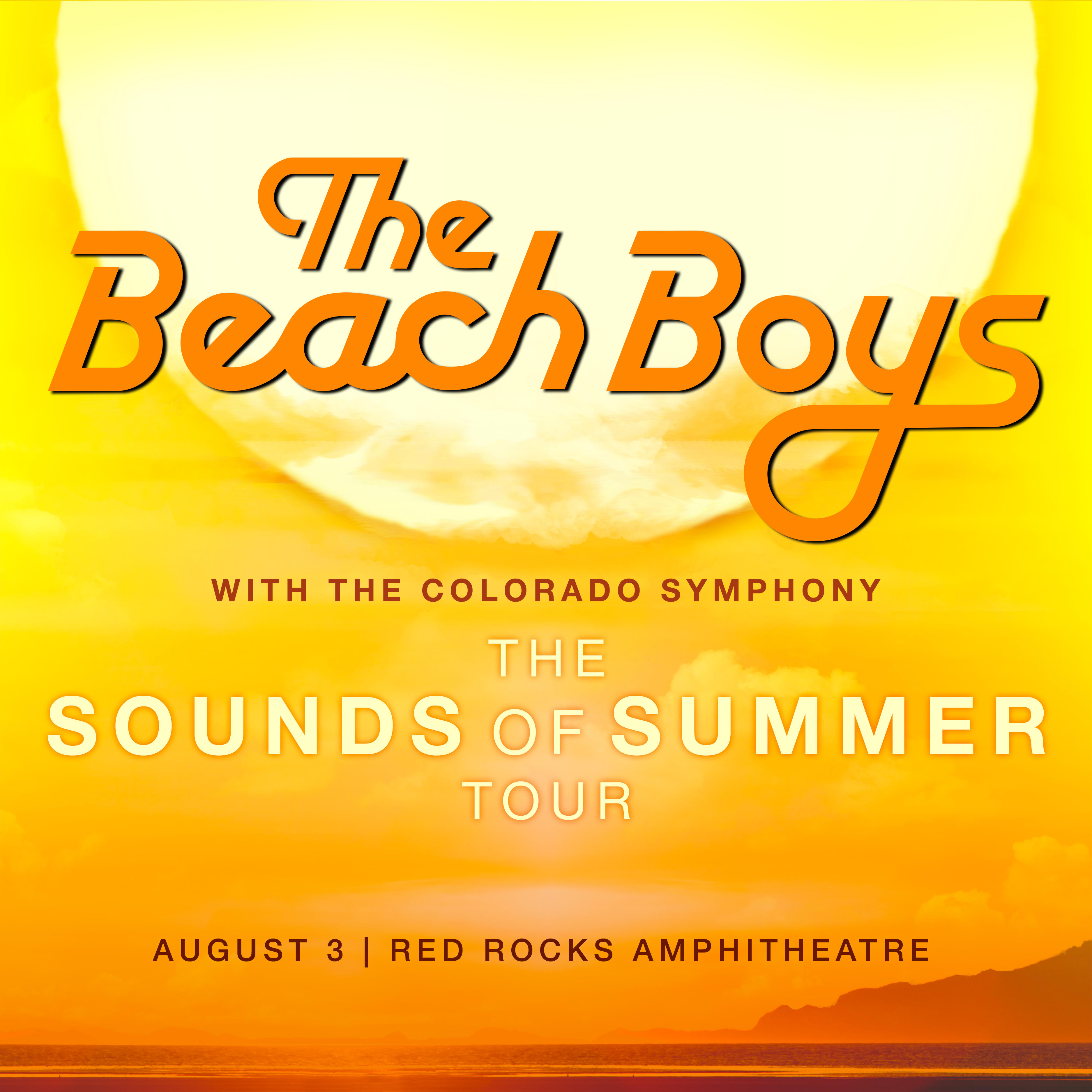 THE BEACH BOYS BRING “THE SOUNDS OF SUMMER” TOUR TO RED ROCKS AMPHITHEATRE WITH THE COLORADO SYMPHONY ON AUGUST 3, 2025