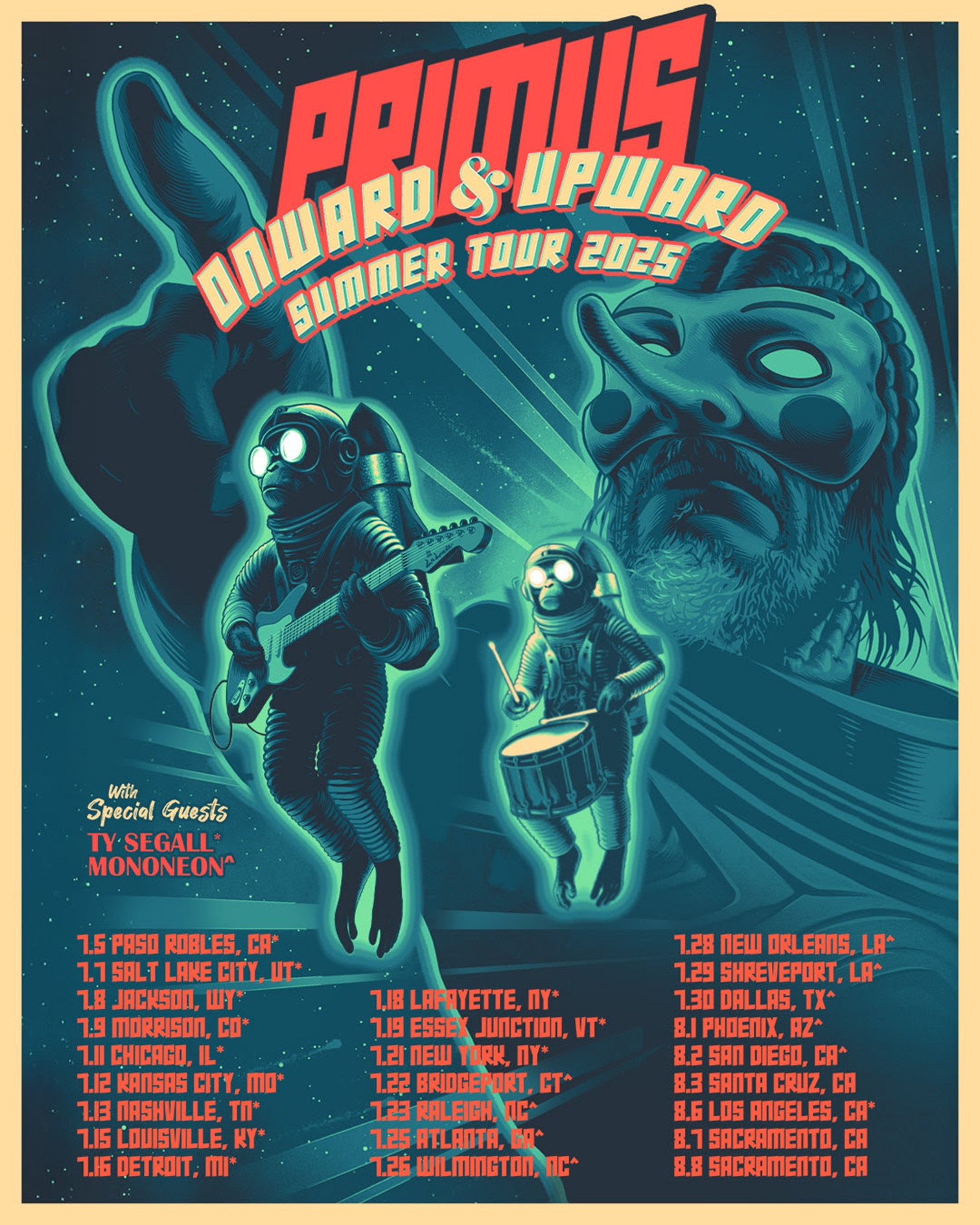 Primus Announces "Onward & Upward" Summer Tour with New Drummer John Hoffman 