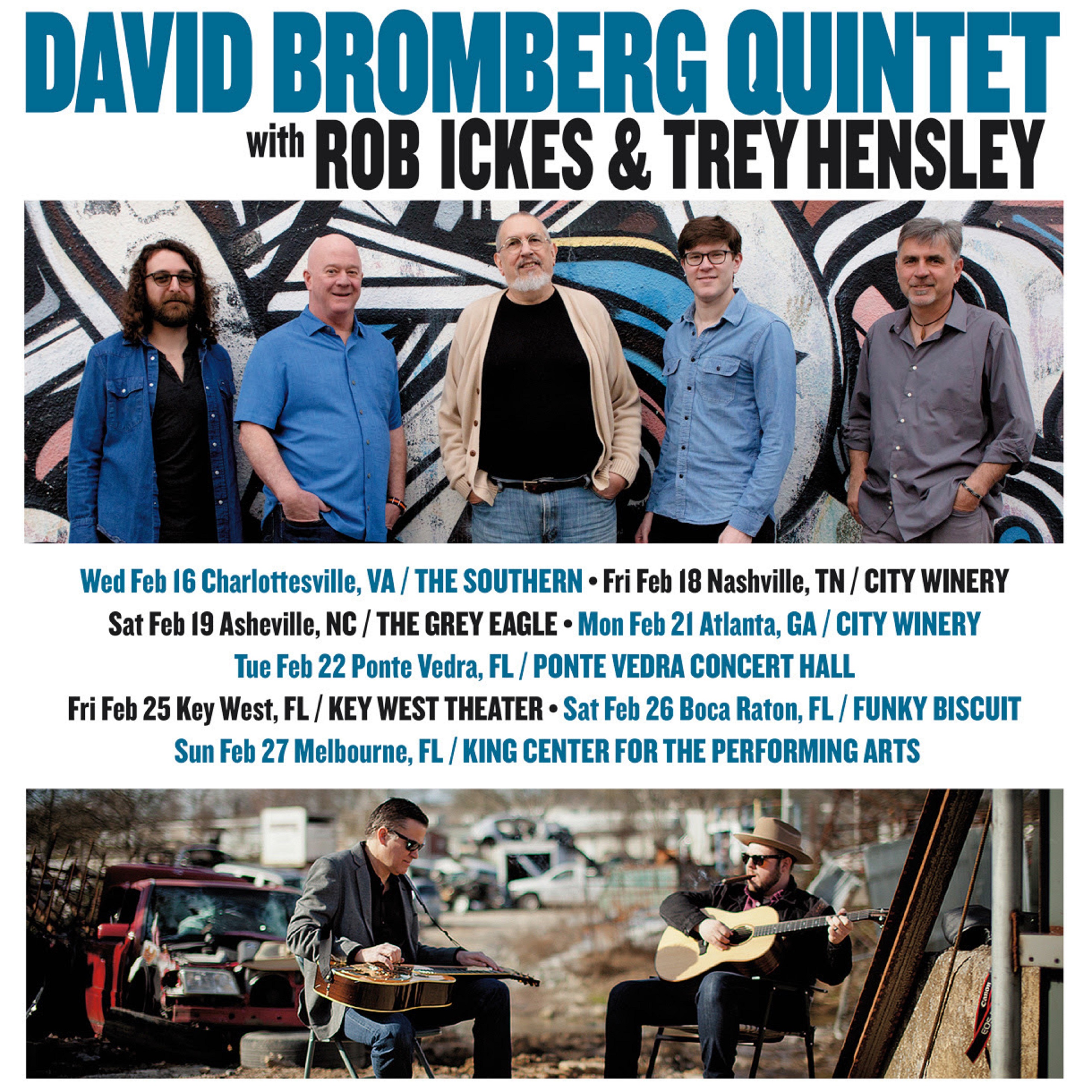 David Bromberg Quintet joins forces with Rob Ickes & Trey Hensley for