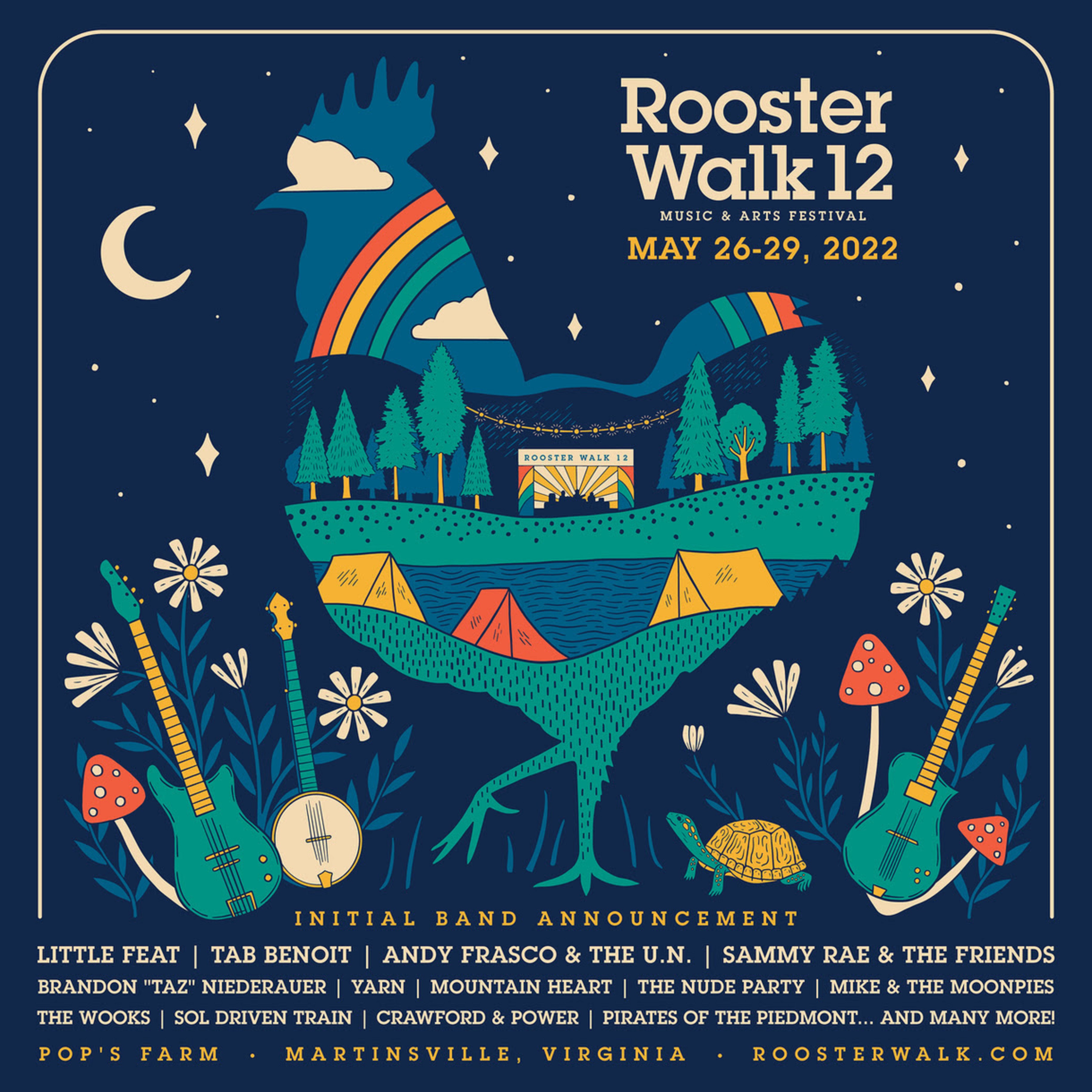 Just Announced Rooster Walk 12 Initial Band Lineup Grateful Web