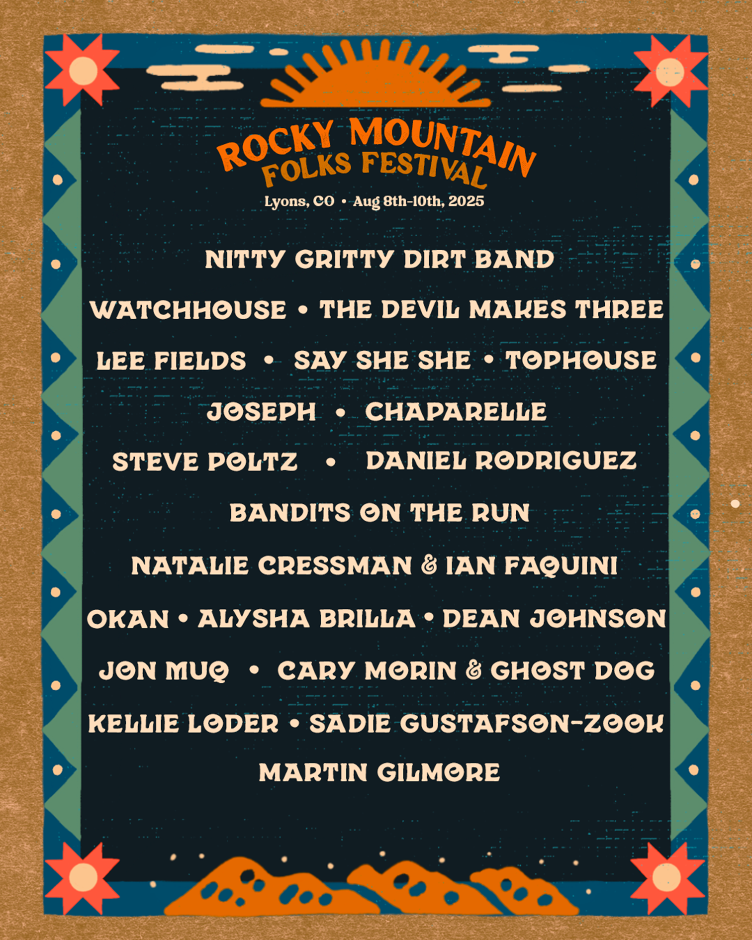 Rocky Mountain Folks Fest Adds Acts To Finalize Lineup For 35th Annual Festival