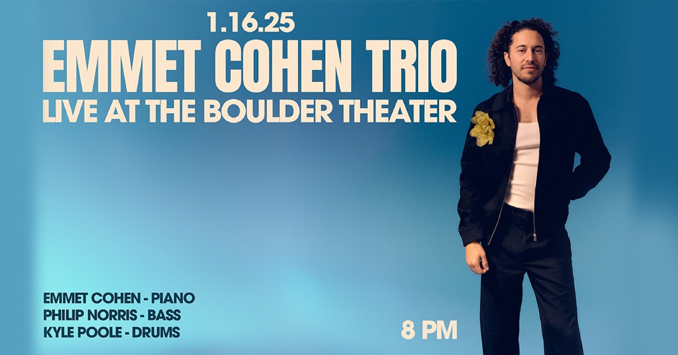 Thunderstorm on the Keys: Emmet Cohen Trio Live at Boulder Theater