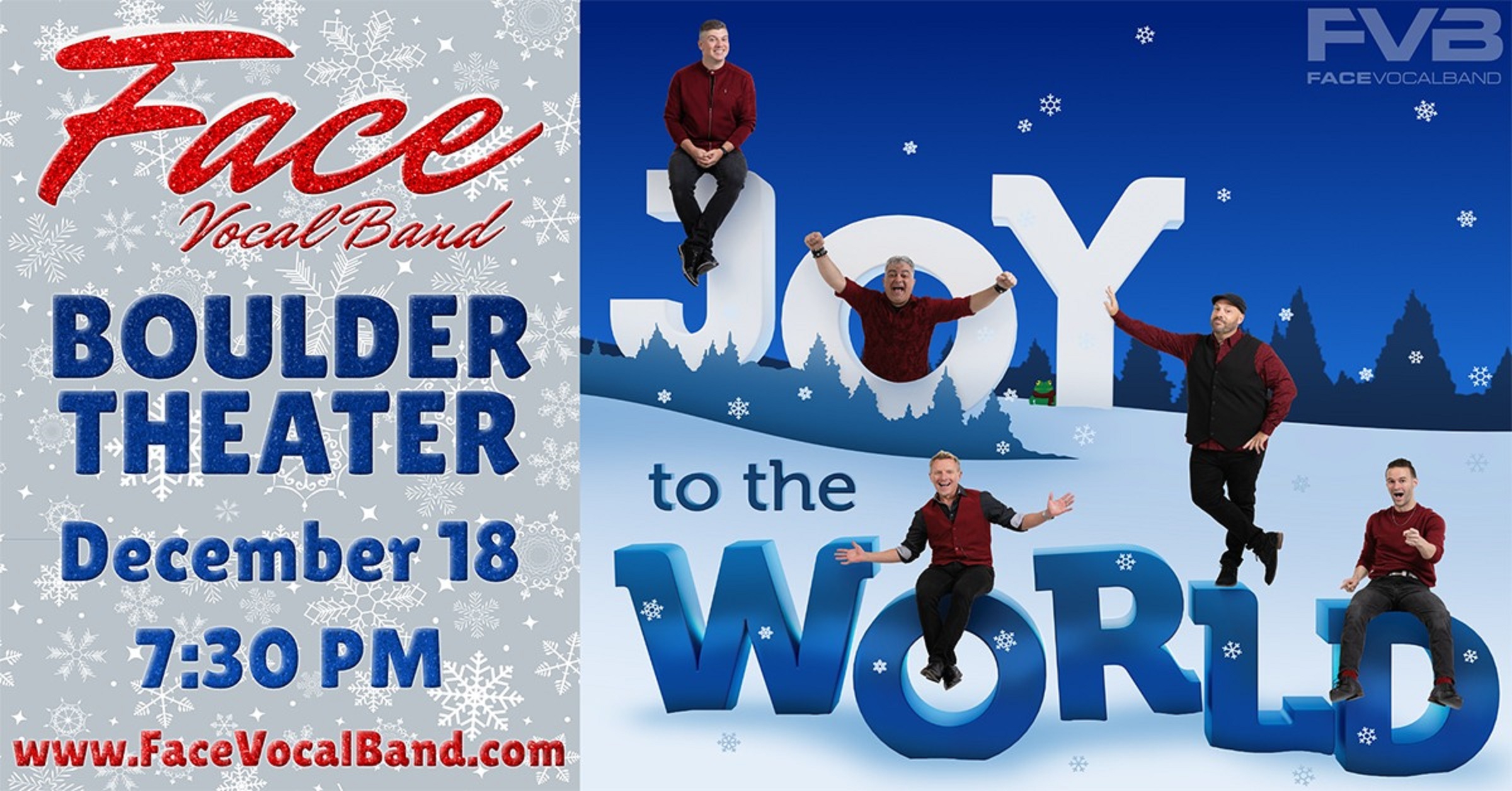 Face Vocal Band Presents "Joy to the World" at Boulder Theater