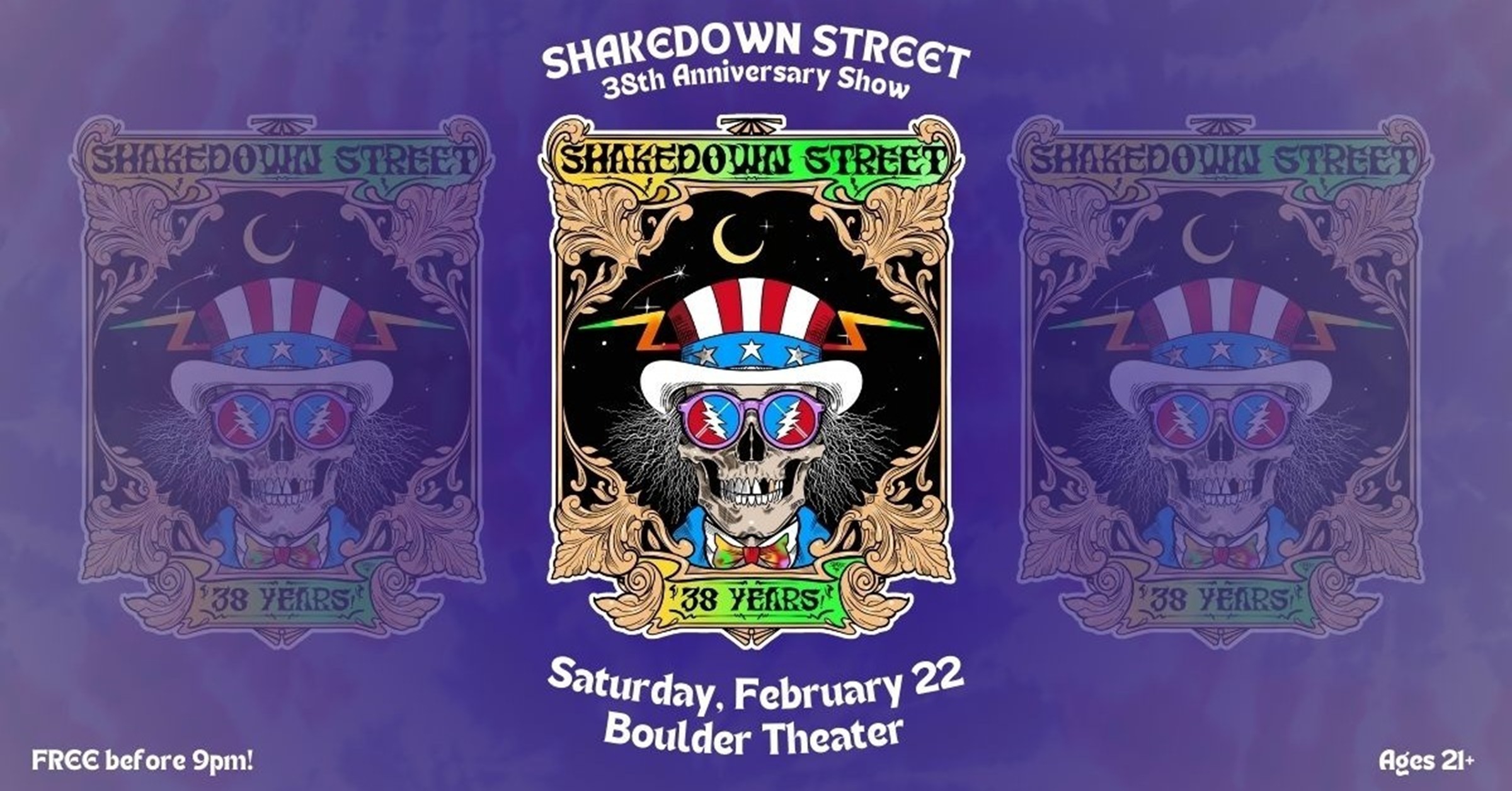 SHAKEDOWN STREET CELEBRATES 38TH ANNIVERSARY AT BOULDER THEATER