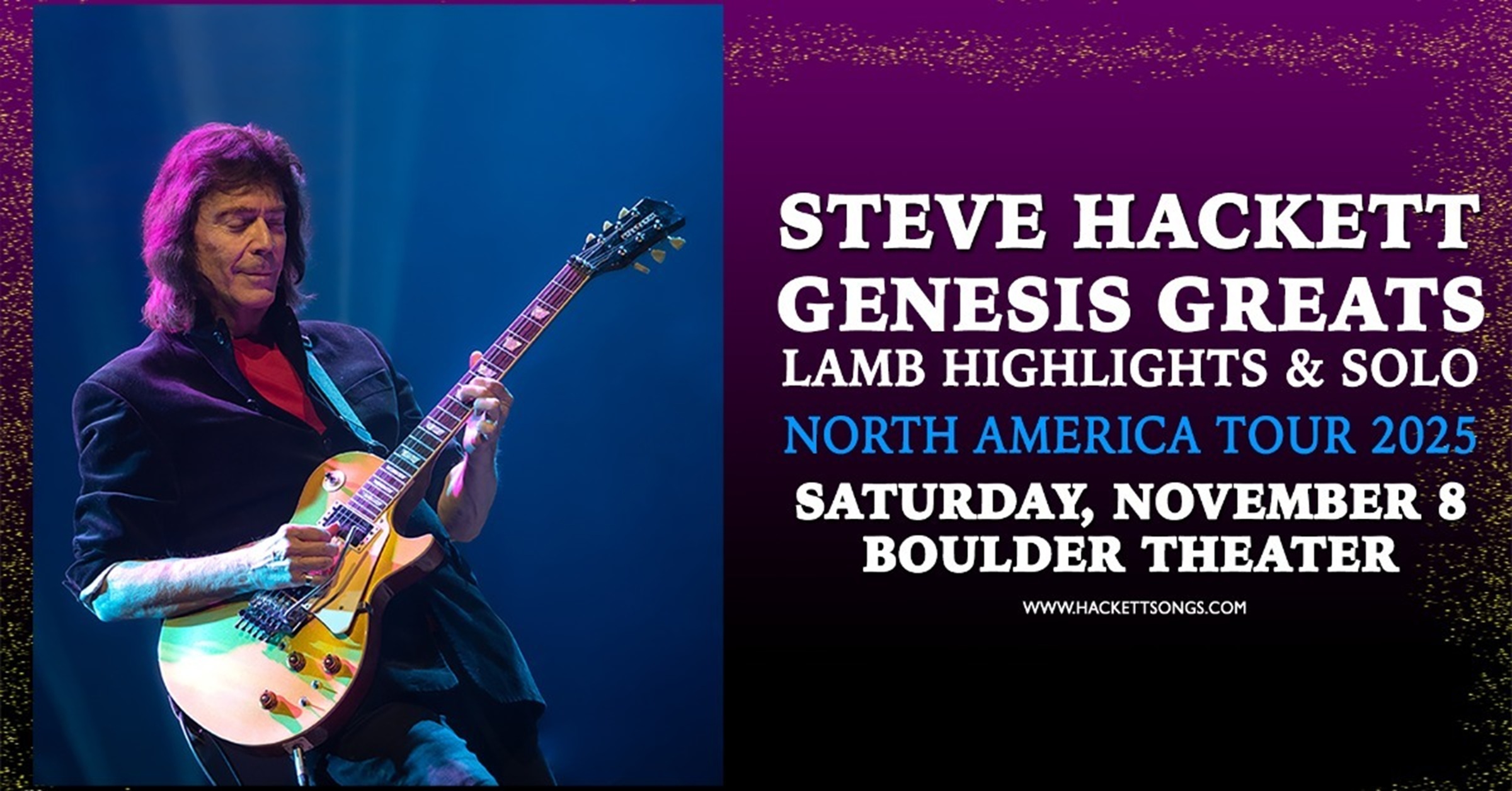 Genesis Greats & The Lamb: Steve Hackett at Boulder Theater this November