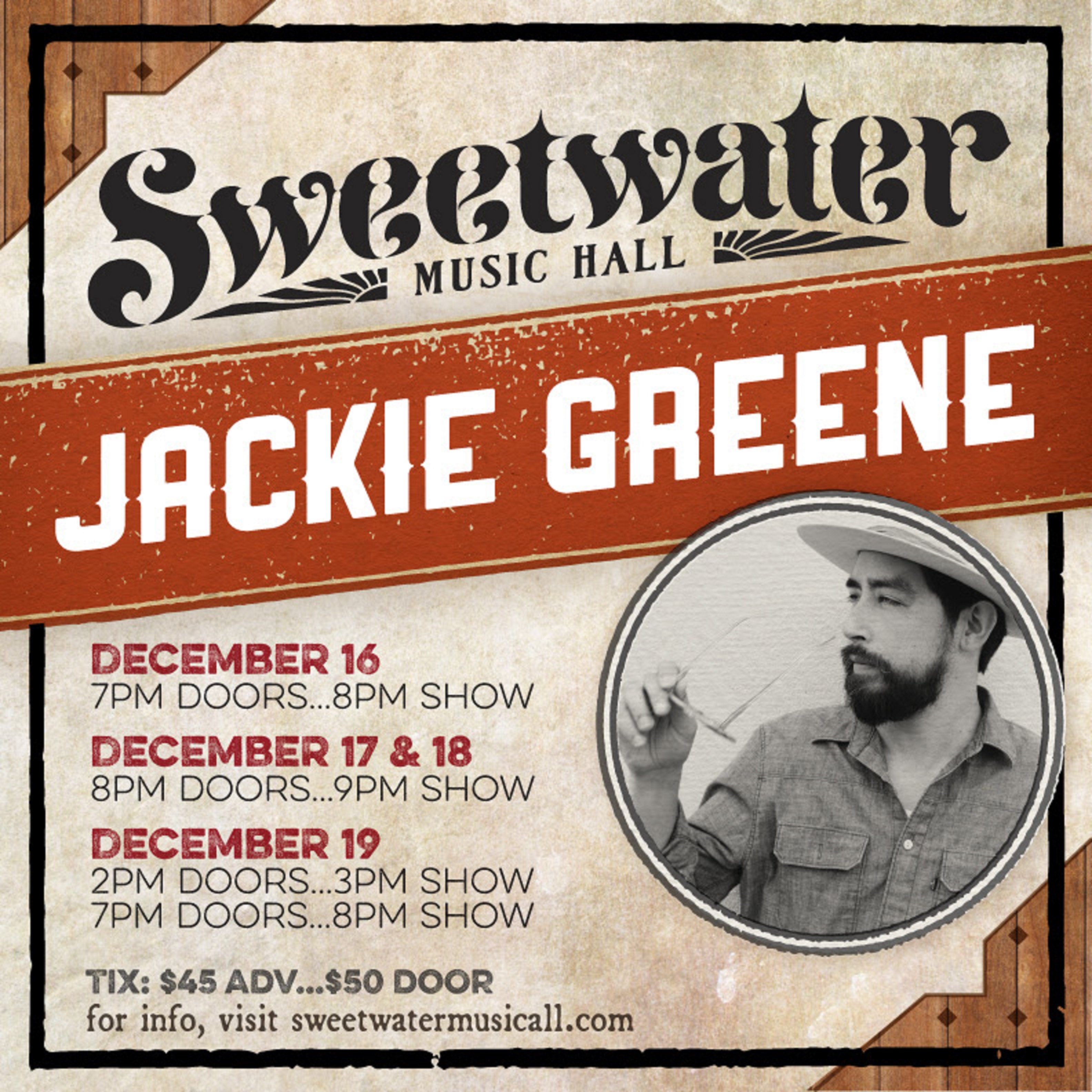 Sweetwater Music Hall Welcomes Jackie Greene For 5 Show Residency