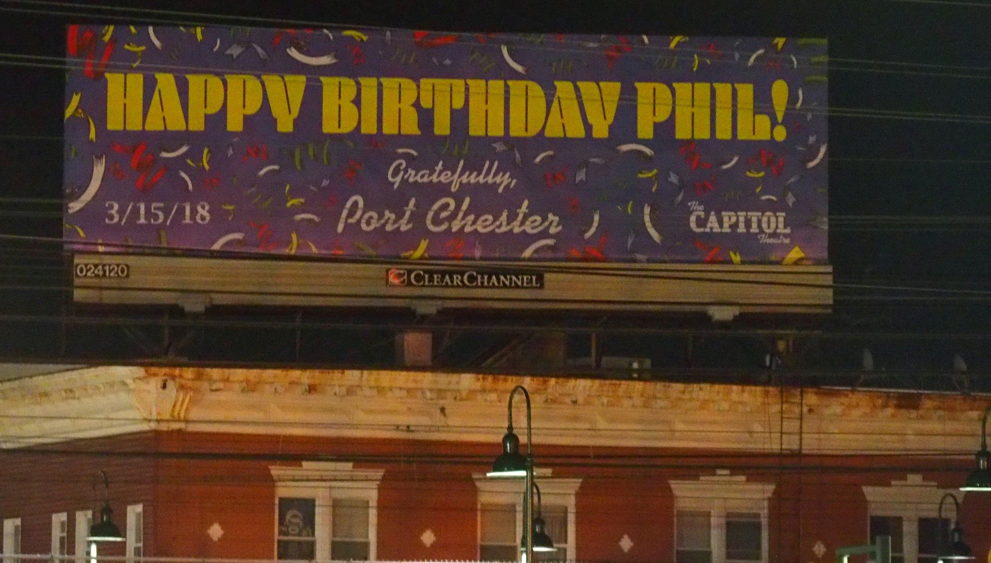 Port Chester, New York wishing Phil a Happy 78th Birthday!