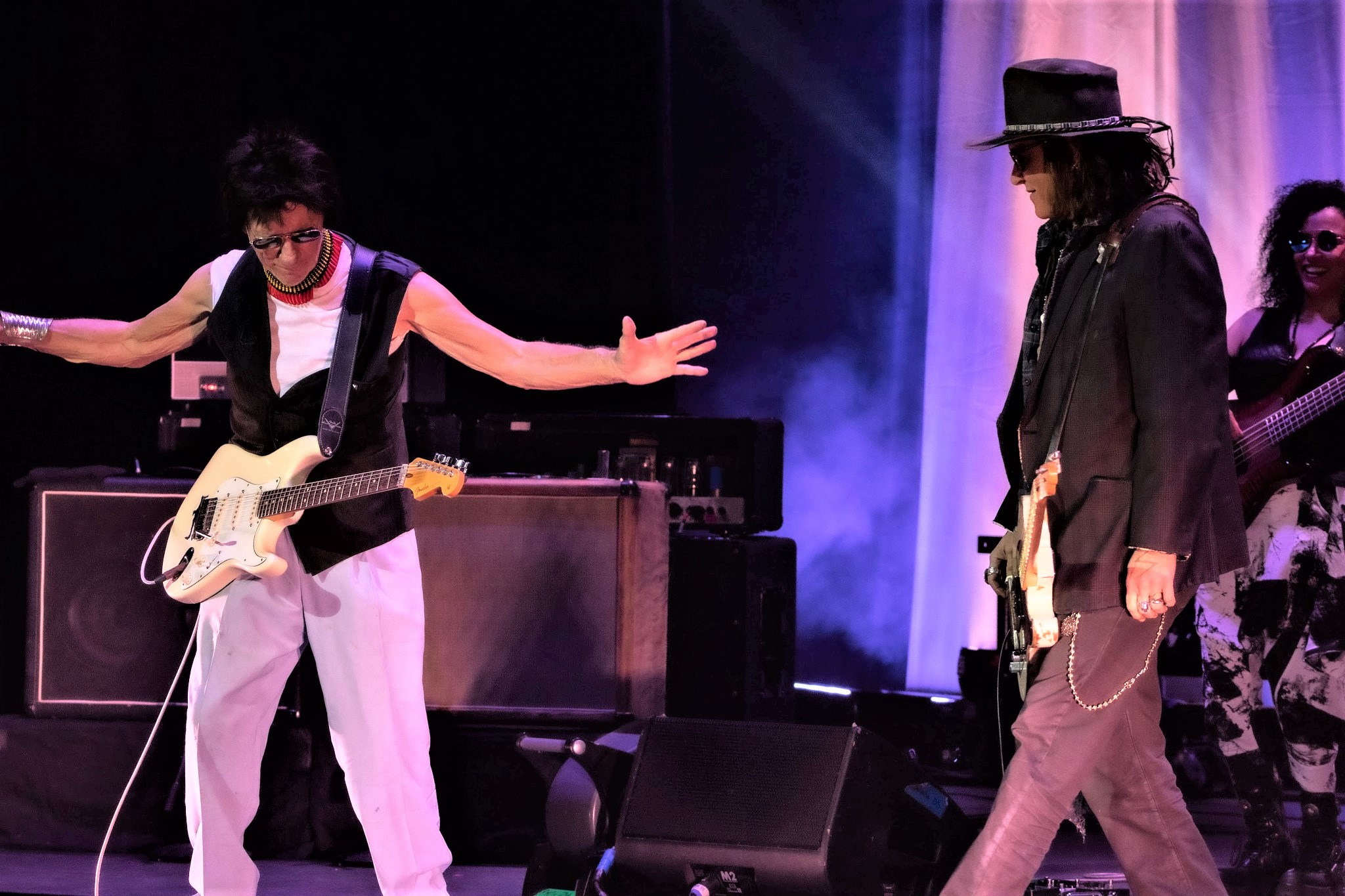 Johnny Depp joins Jeff Beck on stage in Thousand Oaks, CA