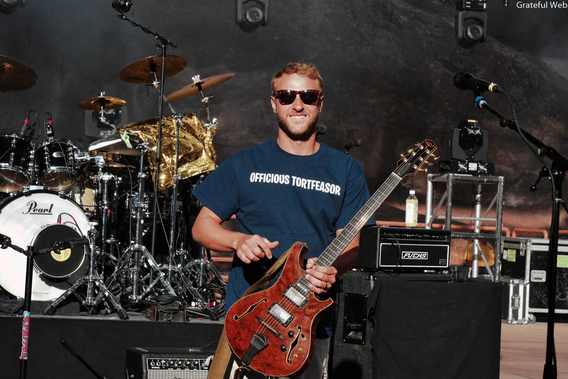Brian Moss of Spafford steps out on the Red Rocks stage for their first time