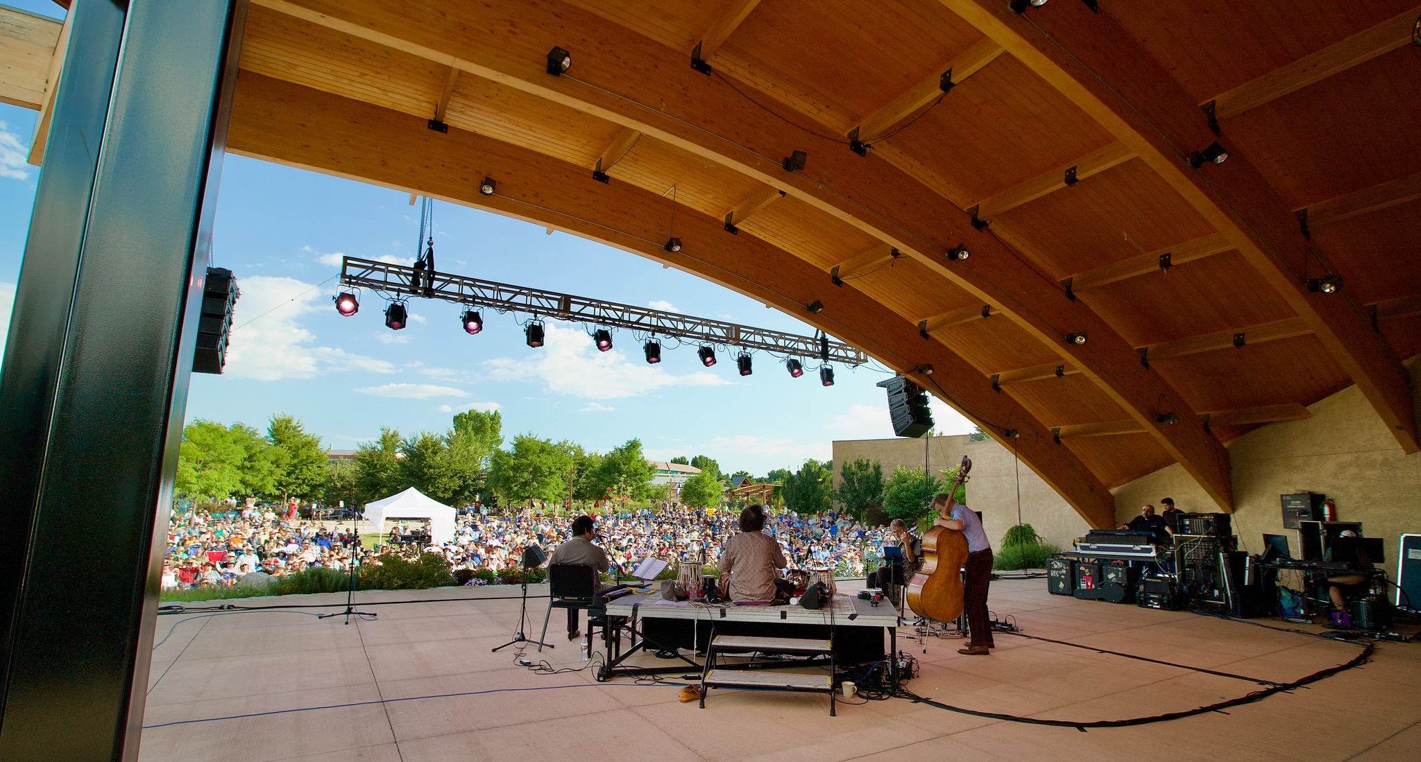 Béla Fleck, Zakir Hussain, and Edgar Meyer, featuring Rakesh Chaurasia | Gardens at Spring Creek