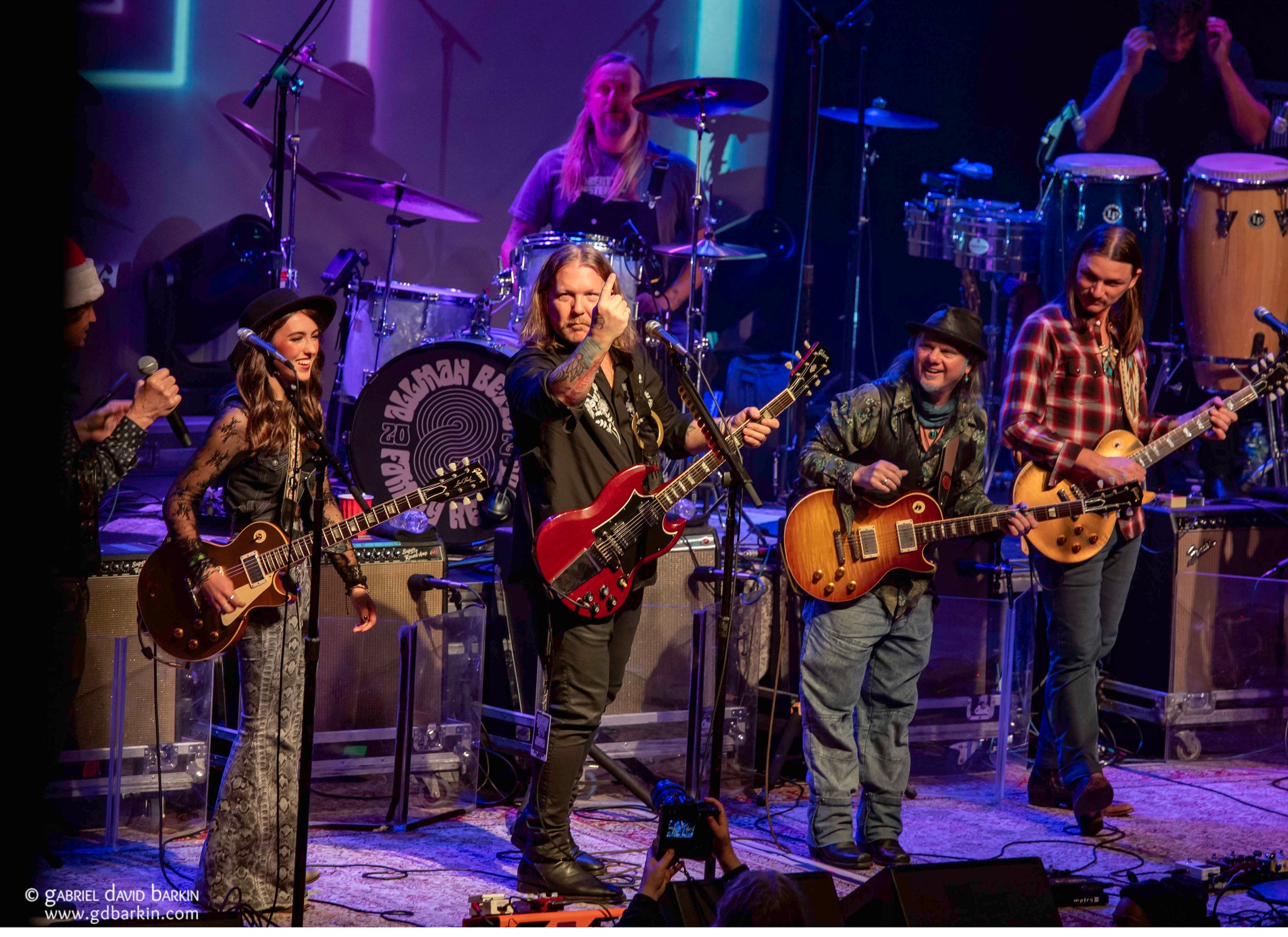 Bella Rayne (left) with the Allman Betts Band