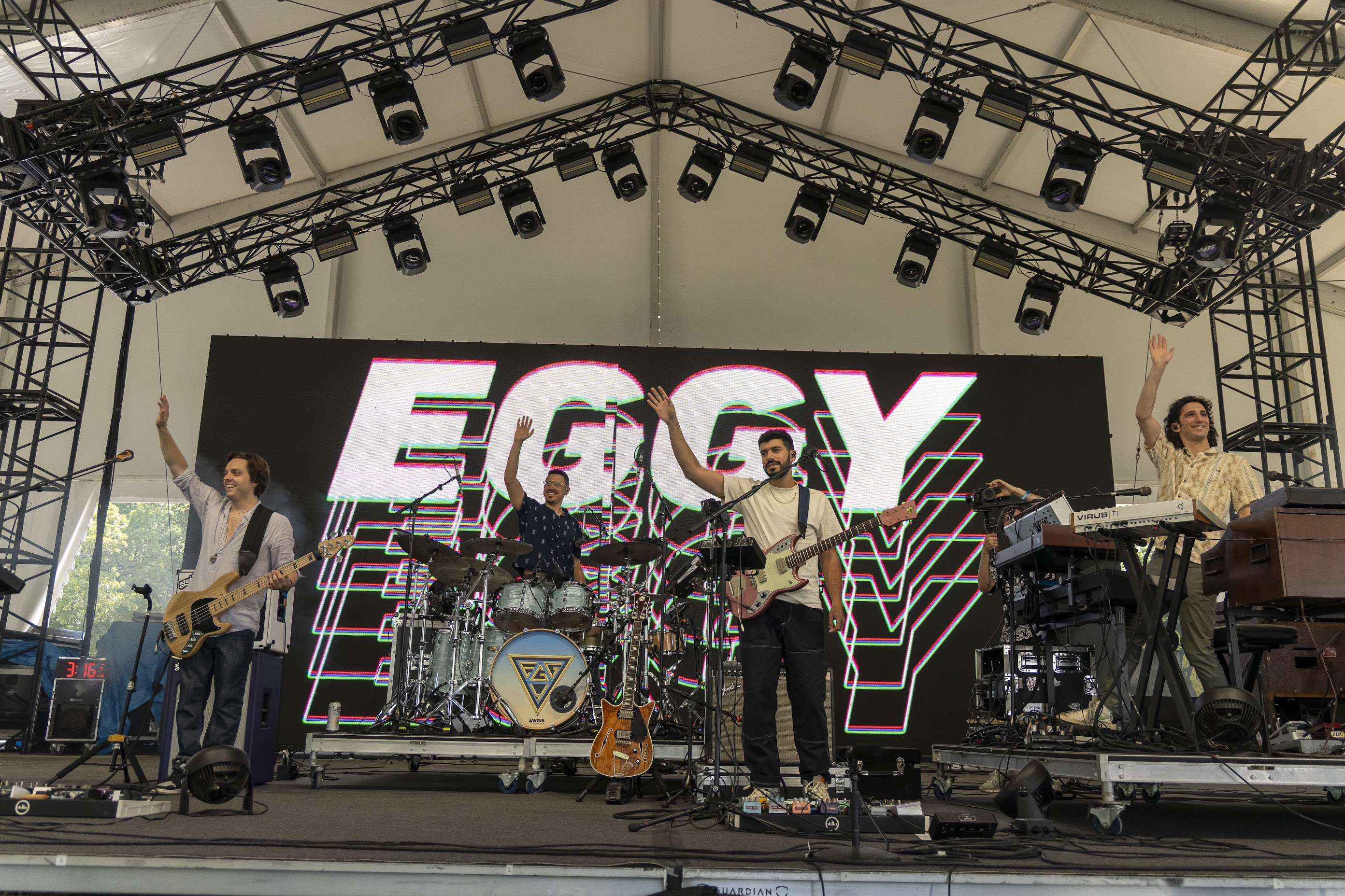 Eggy after their great set at Bonnaroo